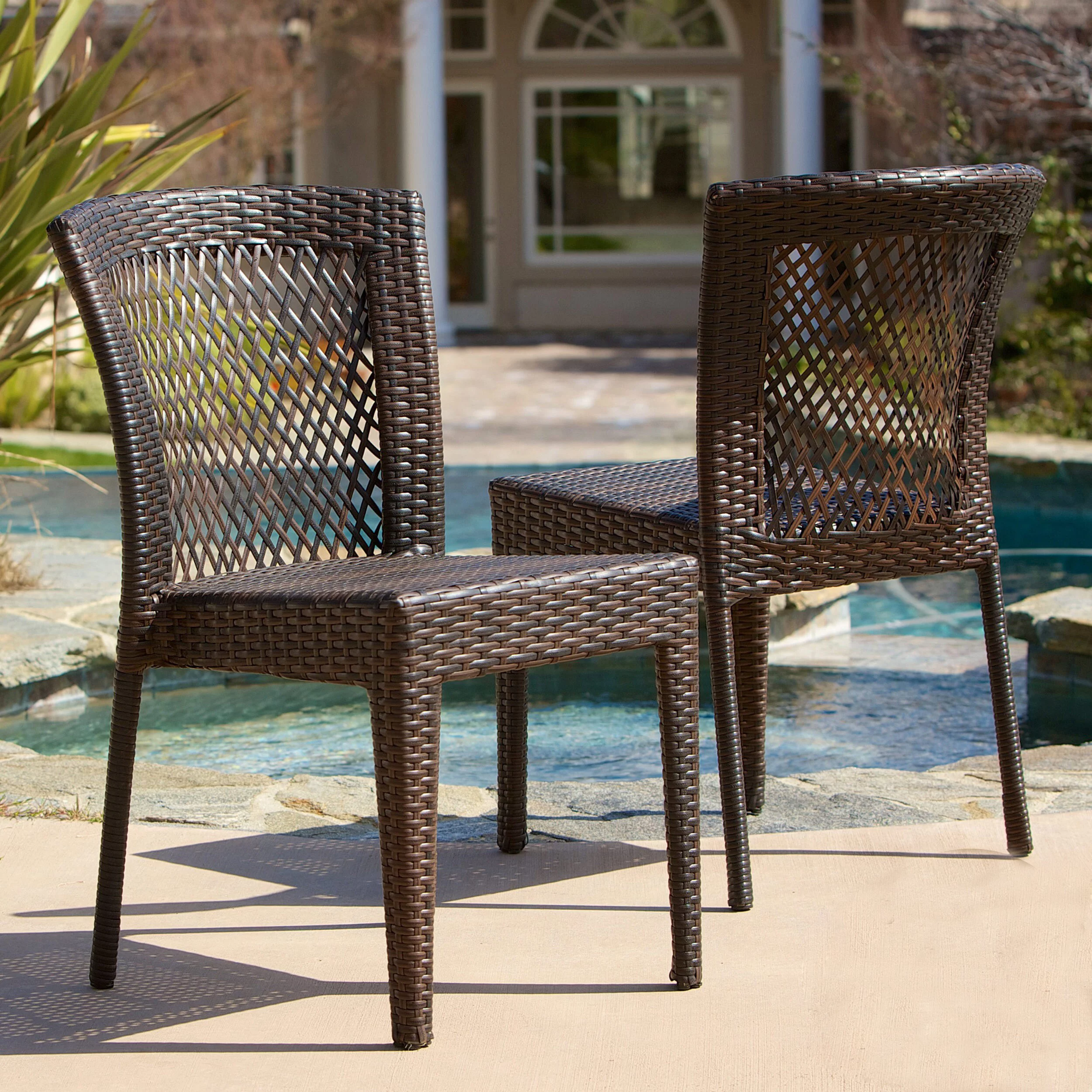 Dusk Outdoor Wicker Stacking Dining Chair - Set of 4