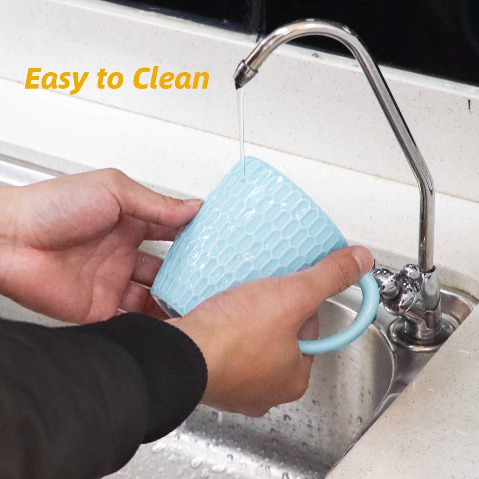 Ceramic Coffee Mug Set of 6, Multi-color Cups 11.8oz(350ml) for Juice Milk Tea Coffee