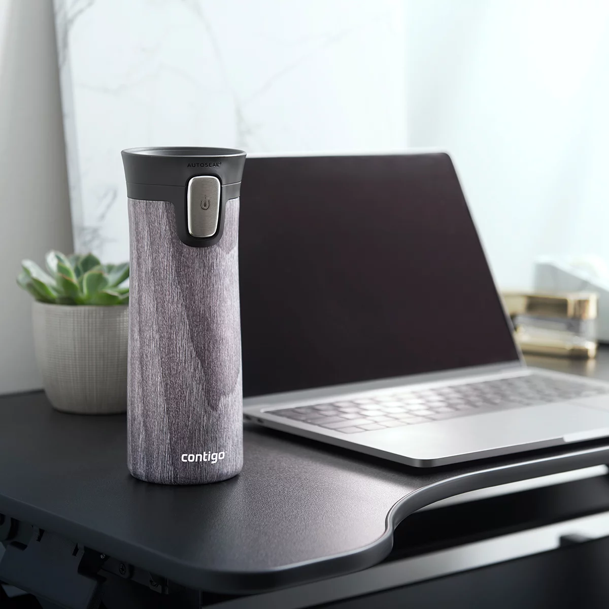Contigo Couture Pinnacle Stainless Steel Travel Mug with AUTOSEAL Lid Black Shell, 14 fl oz.