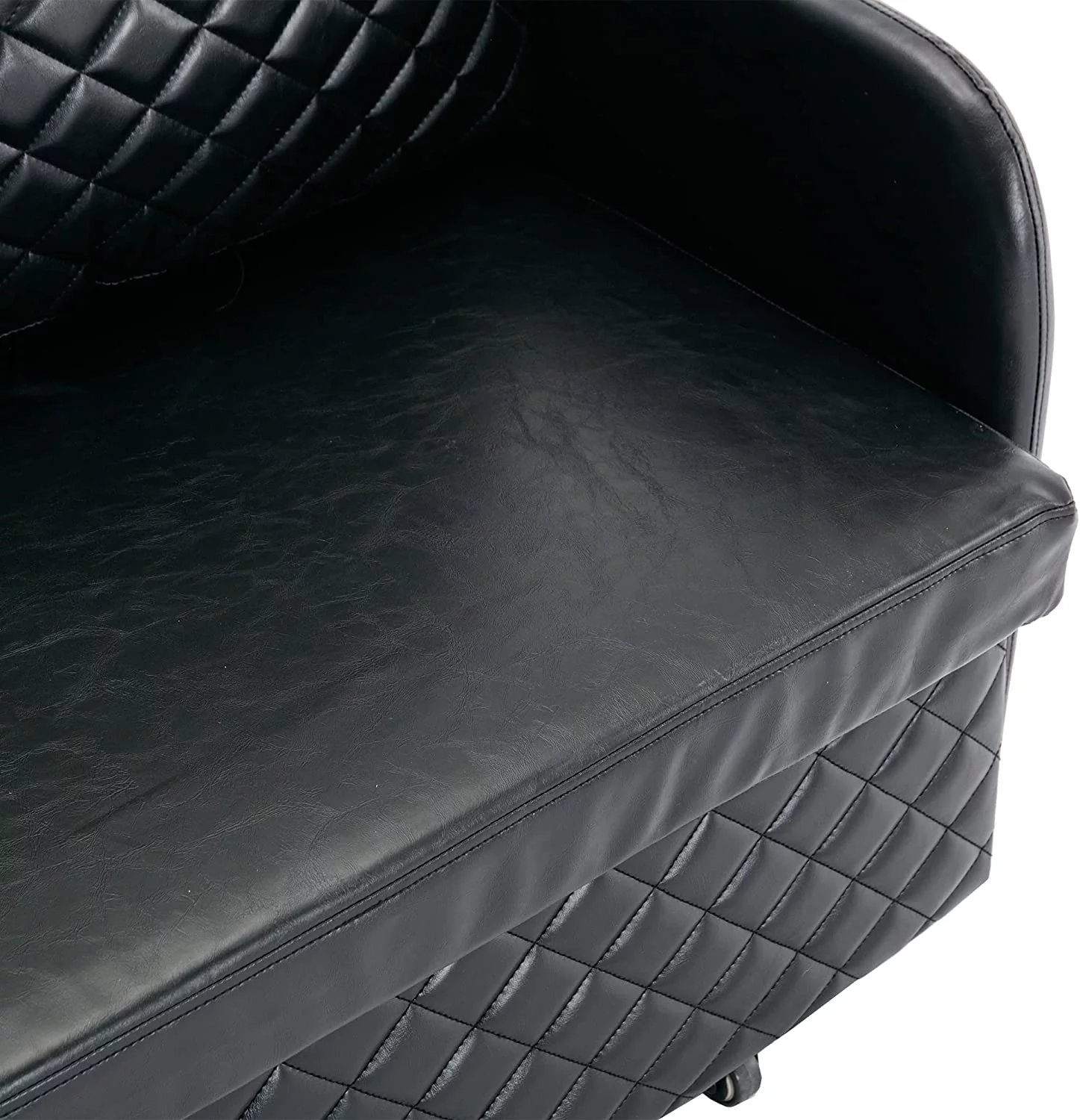 Tabaray Leather Loveseat Sleeper Sofa Bed,2 Seat Arm Chair with Side Pocket and Cushions,Mini Pull Out Couch for Bedroom,Office,Living Room,Small Space (Black Leather)