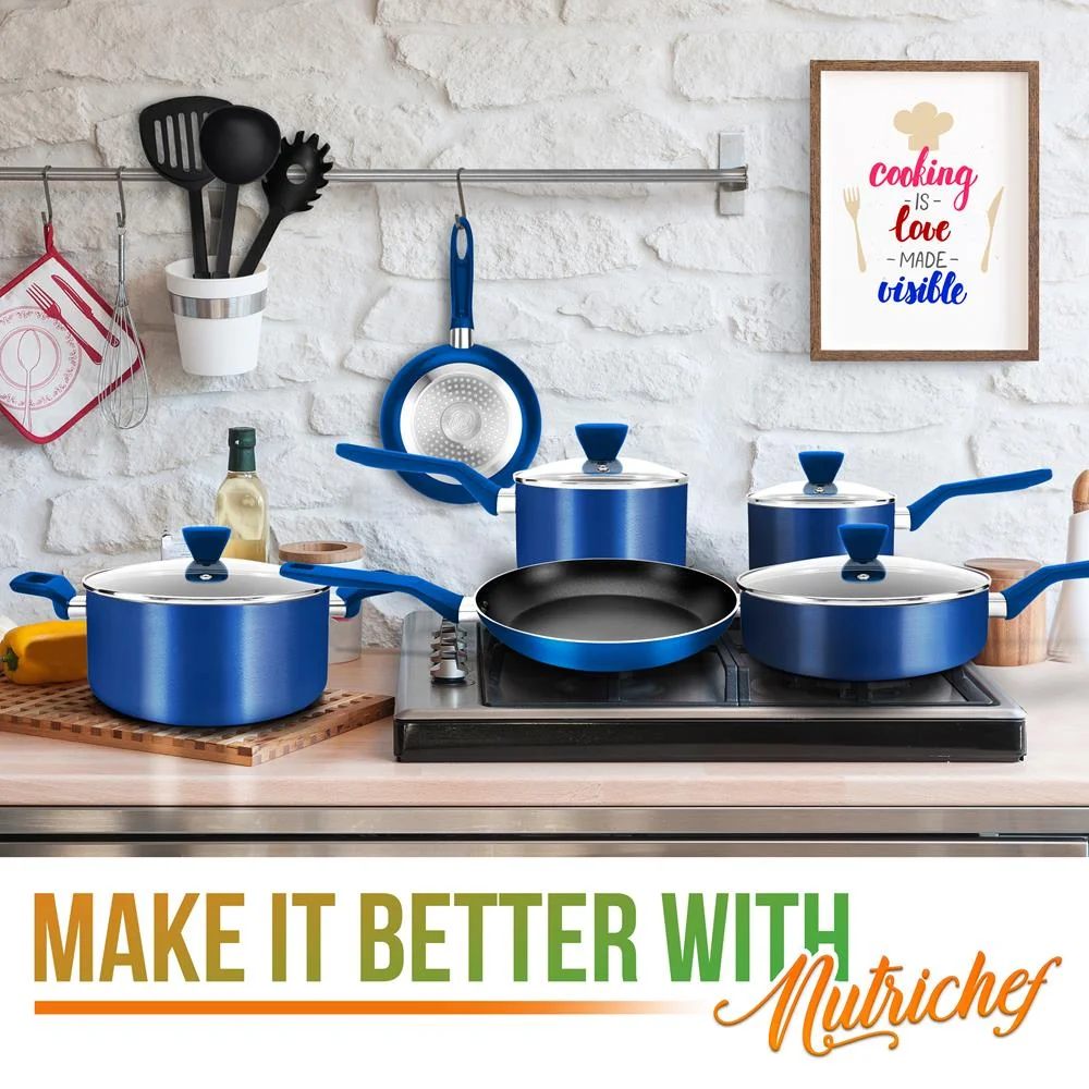 Kitchenware Pots & Pans - Stylish Kitchen Cookware Set, Non-Stick 13-Piece Set