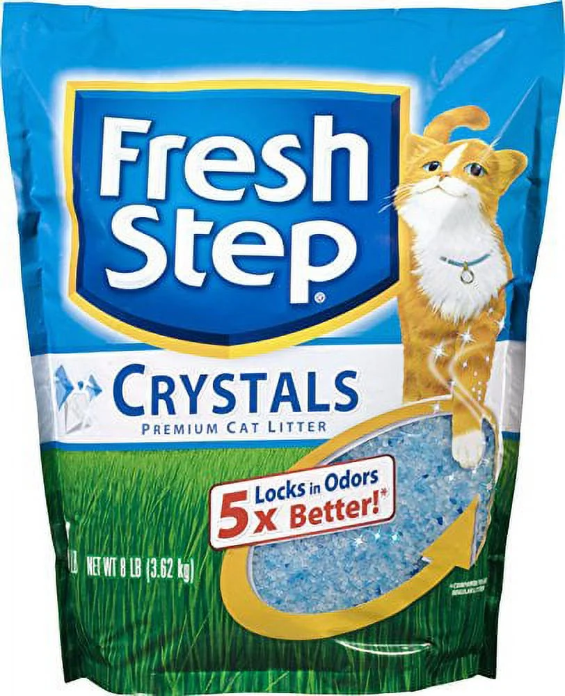 Fresh Step Crystals, Premium Cat Litter, 8 Pound Bag
