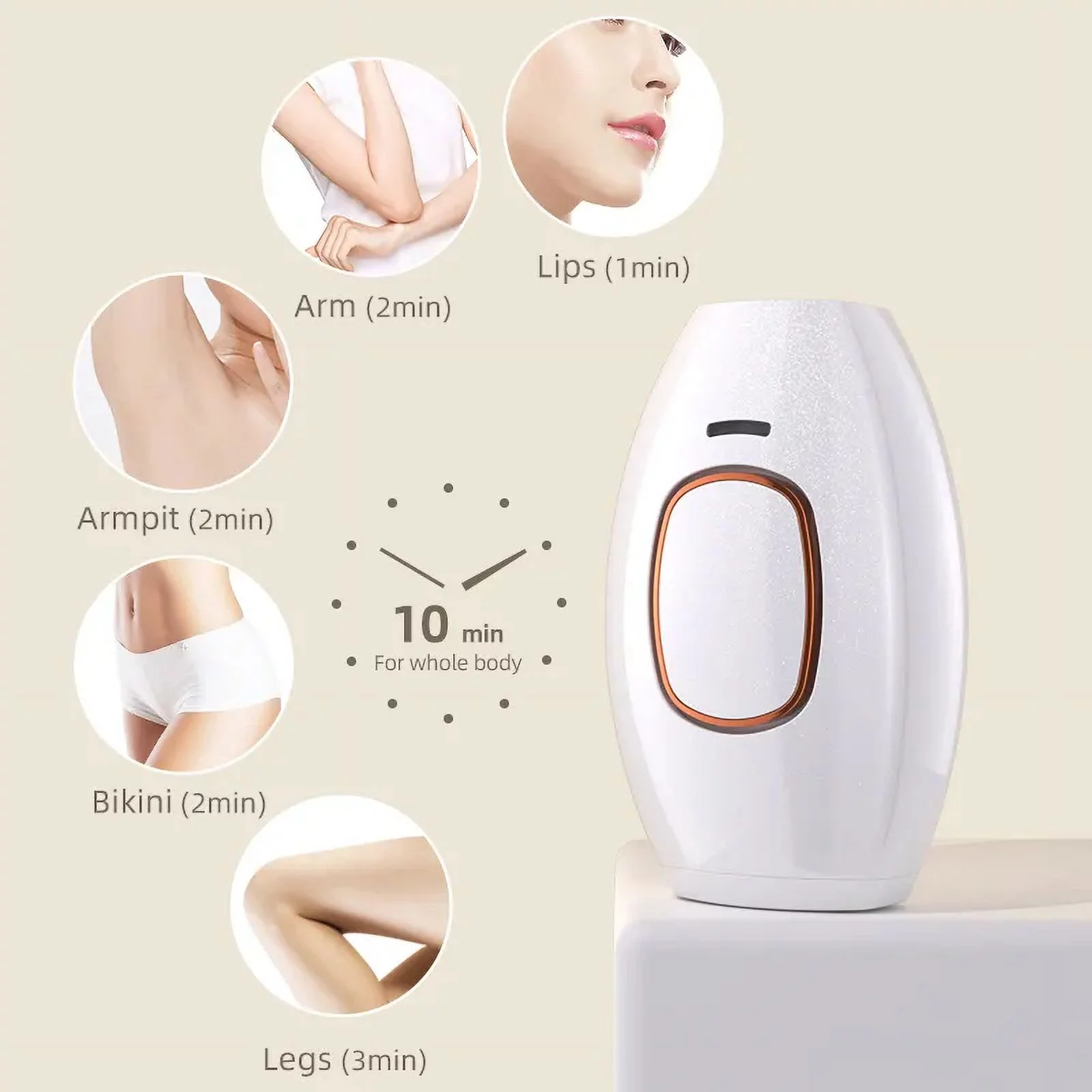 IPL Hair Removal, Laser Permanent Hair Removal for Women and Men at-Home Hair Removal Device for Facial Legs Arms Whole Body