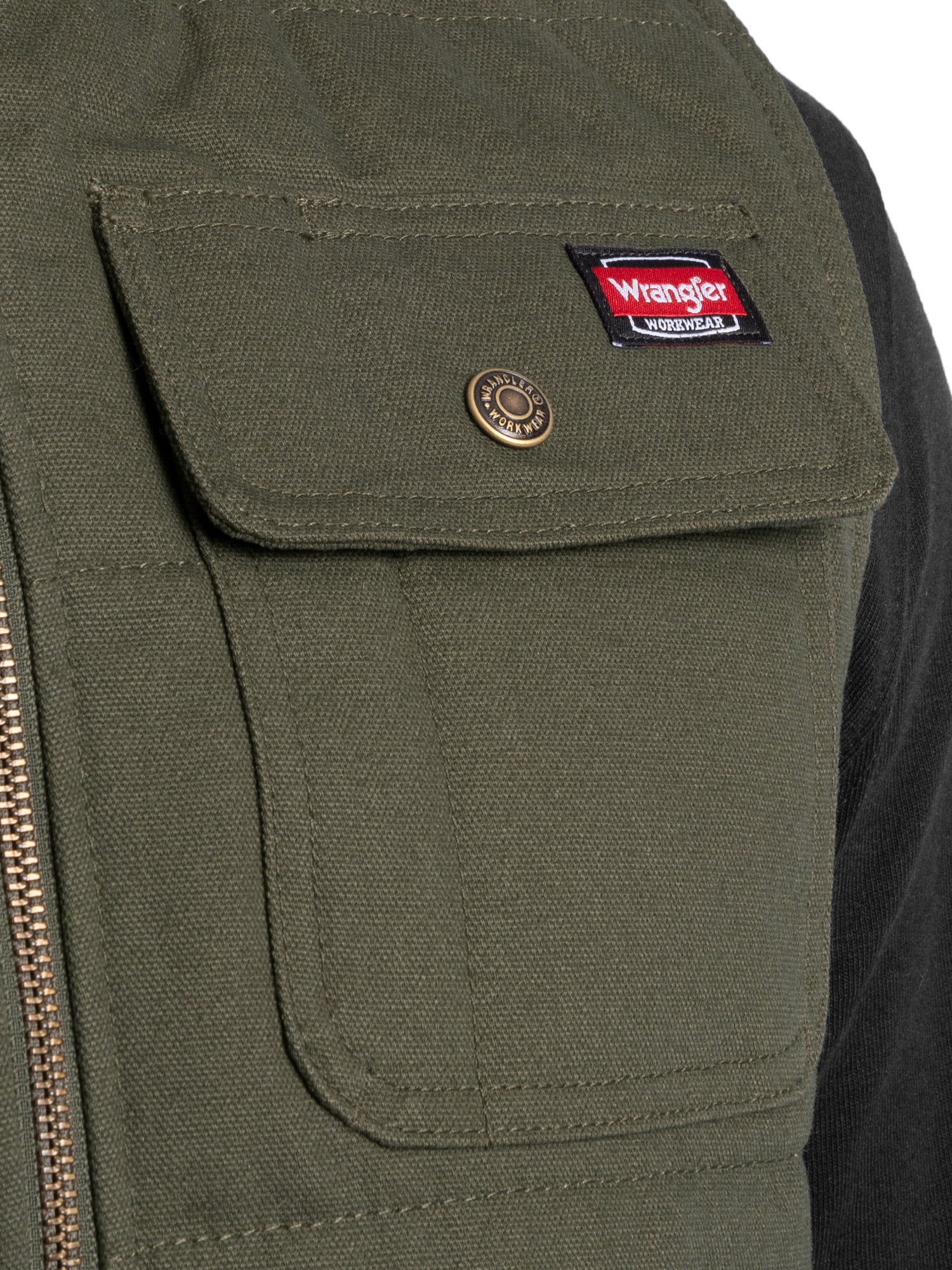 Wrangler Workwear Men's Quilted Duck Work Vest, Size Small to 3XL (Men's and Big Men's)