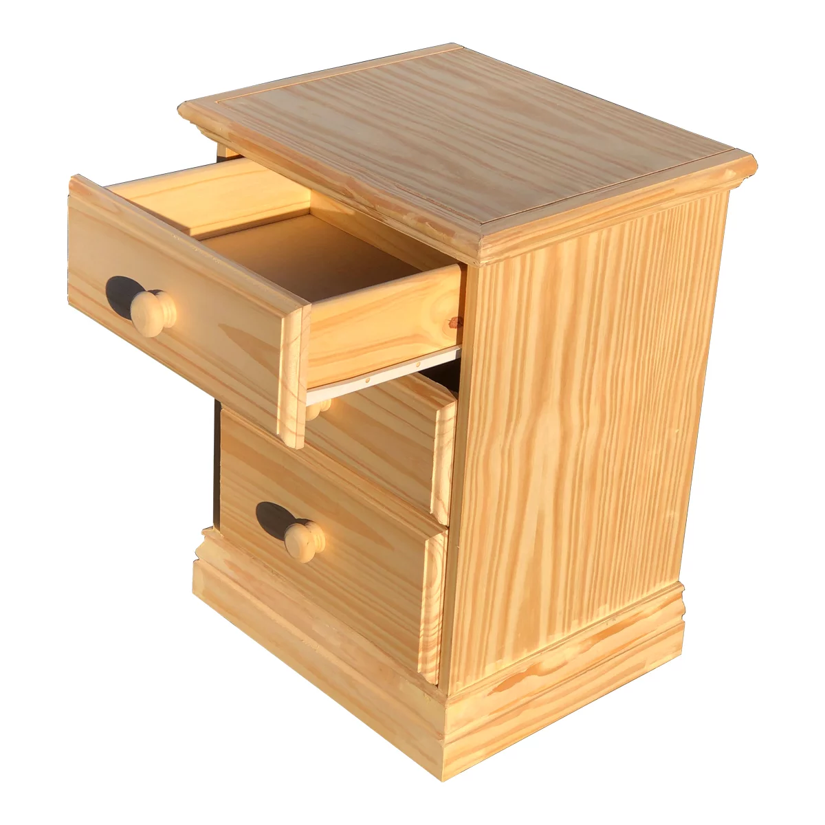 3 Drawers Arizona Nightstand Solid Pine Wood Fully Assembled Wooden Bedside Table