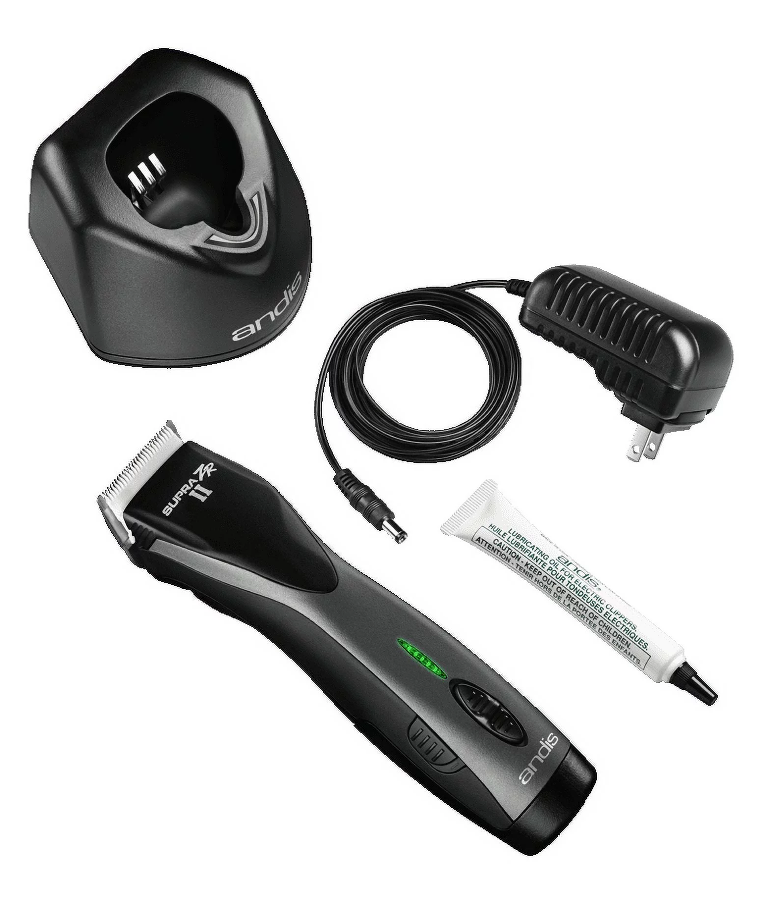 Andis Supra ZR II Cordless Ion Clipper DBLC-2 (79005) with BeauWis Blade Brush
