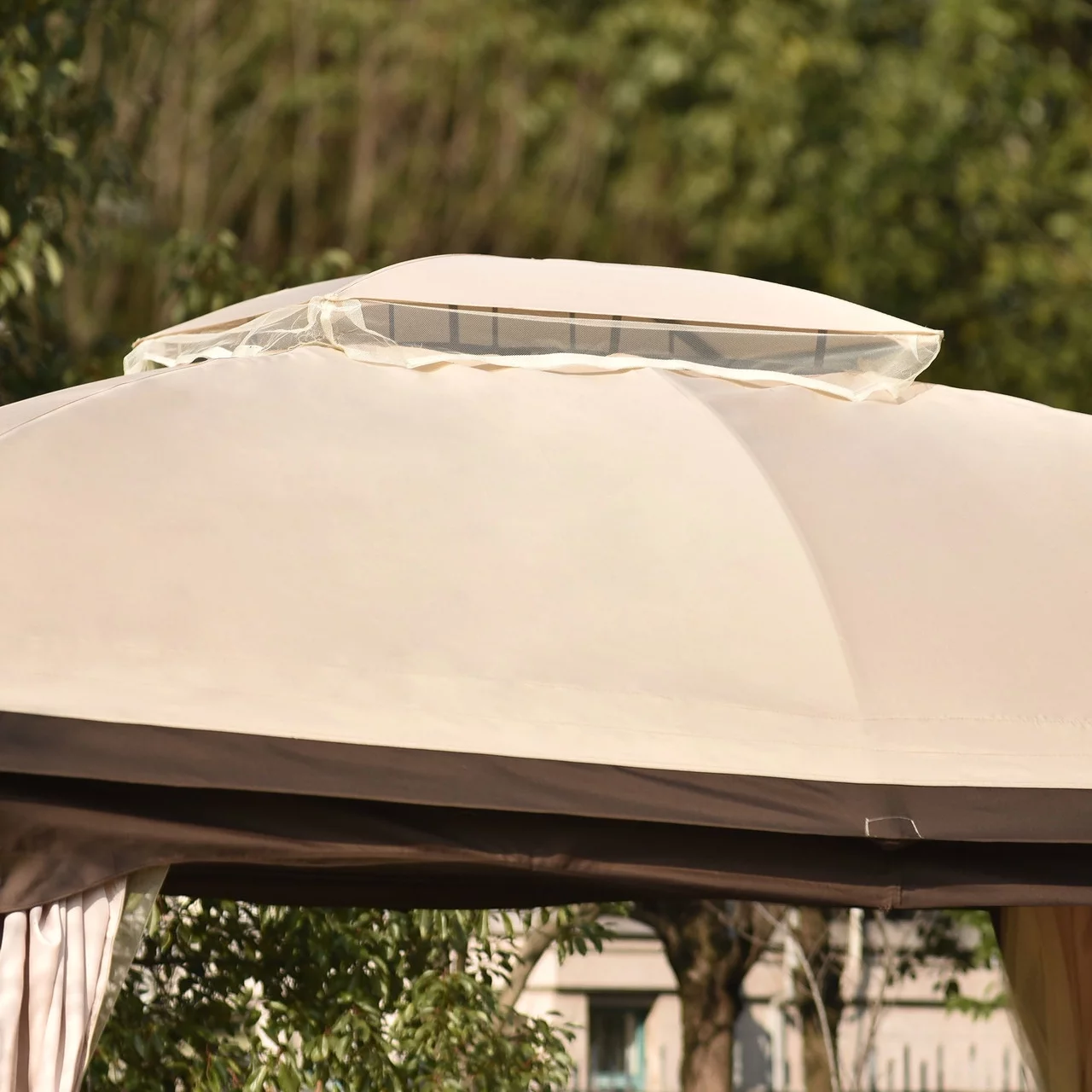 Patio Outdoor Gazebo - Double Roof Canopy with Mosquito Netting | 9.8 Ft. W x 11.8 Ft. D