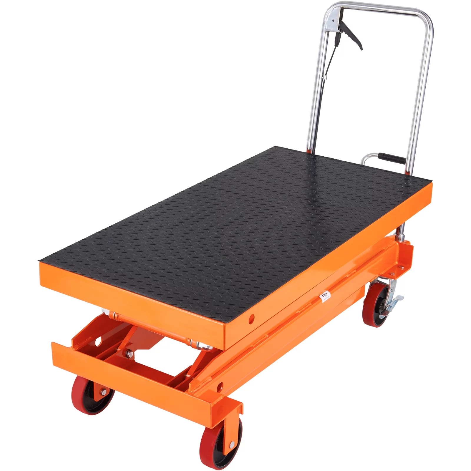 BENTISM Hydraulic Lift Table Cart 1760 lbs Manual Double Scissor Lift Table 59