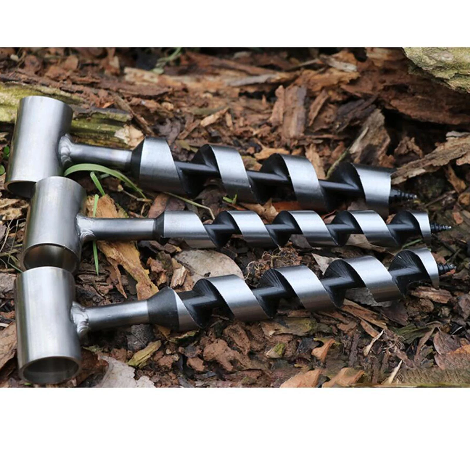 Hand Auger Wrench - Gear and Equipment Wood Drill Peg Tool Manual for Camping, Hiking and Outdoor Backpacking , Green 6mm