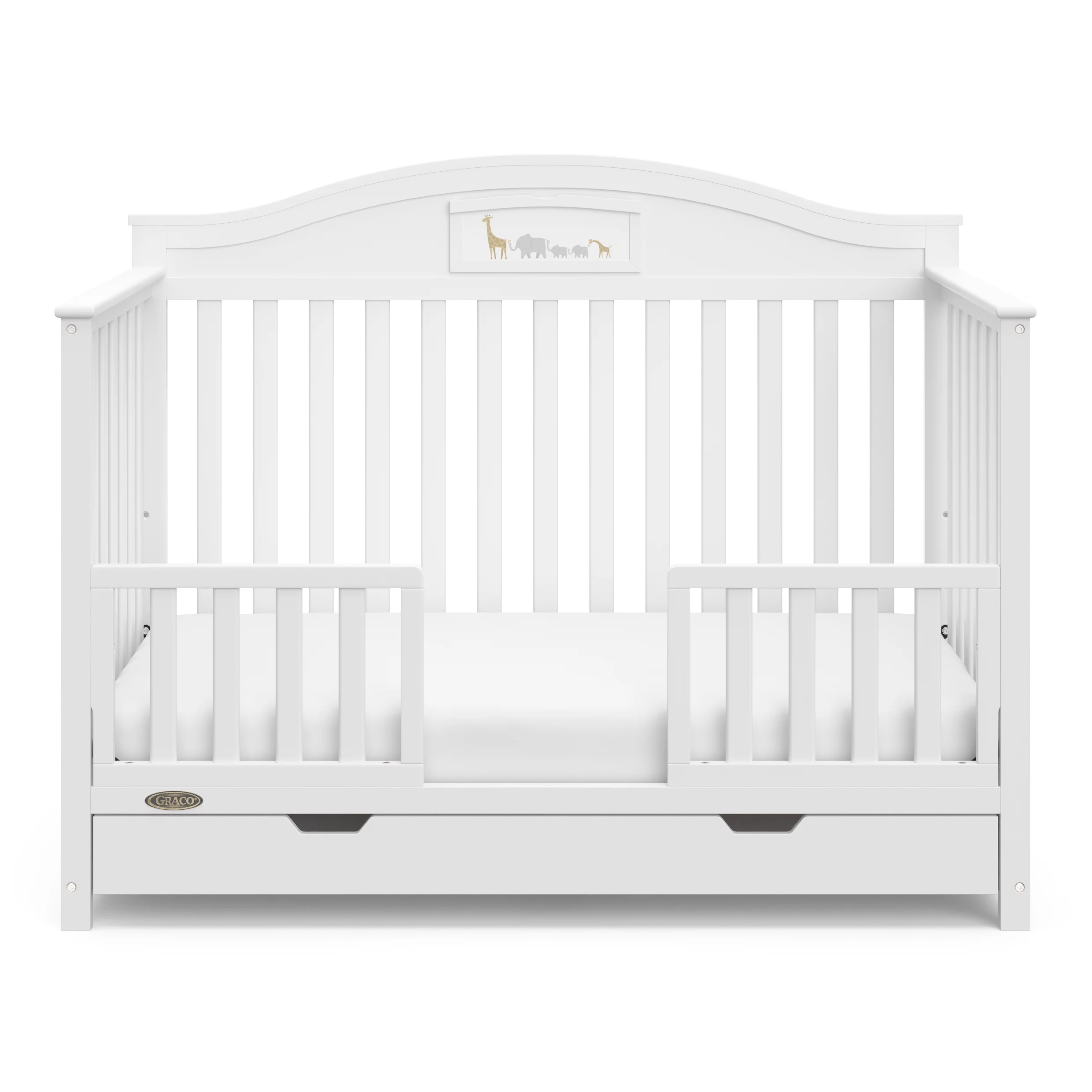 Graco Story 5-in-1 Convertible Baby Crib with Drawer, White