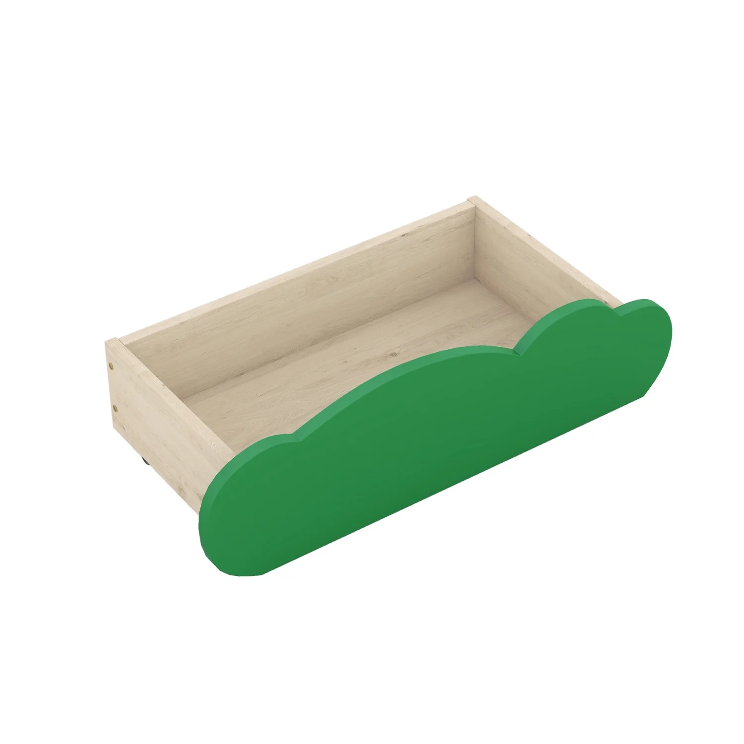 Churanty Twin Size Daybed with Storage Drawers and Desk,Wood Twin Bed Frame with Green Leaf Shape Shelves for Kids Bedroom,Gray