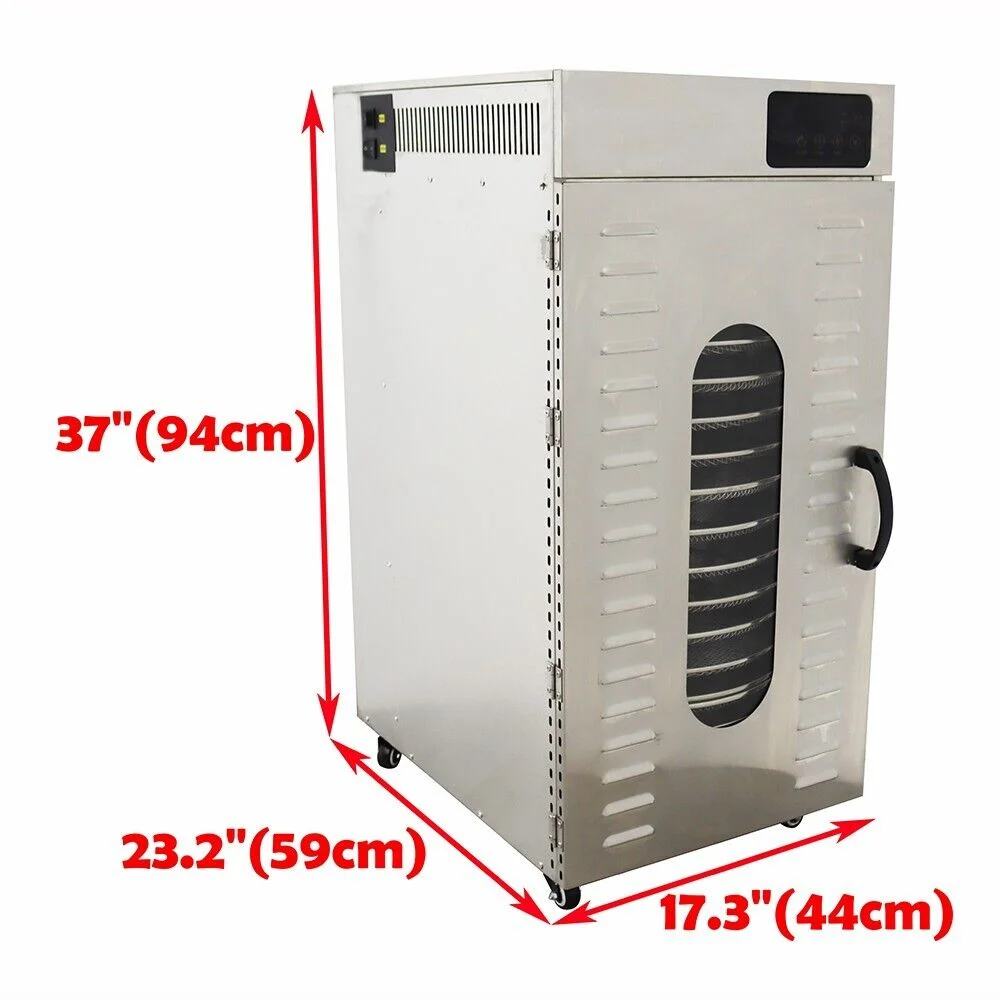 PreAsion 16 Layer Rotary Dryer Machine Fruit and Vegetable Dryer Food Dryer Pet Freeze-drying Machine110V