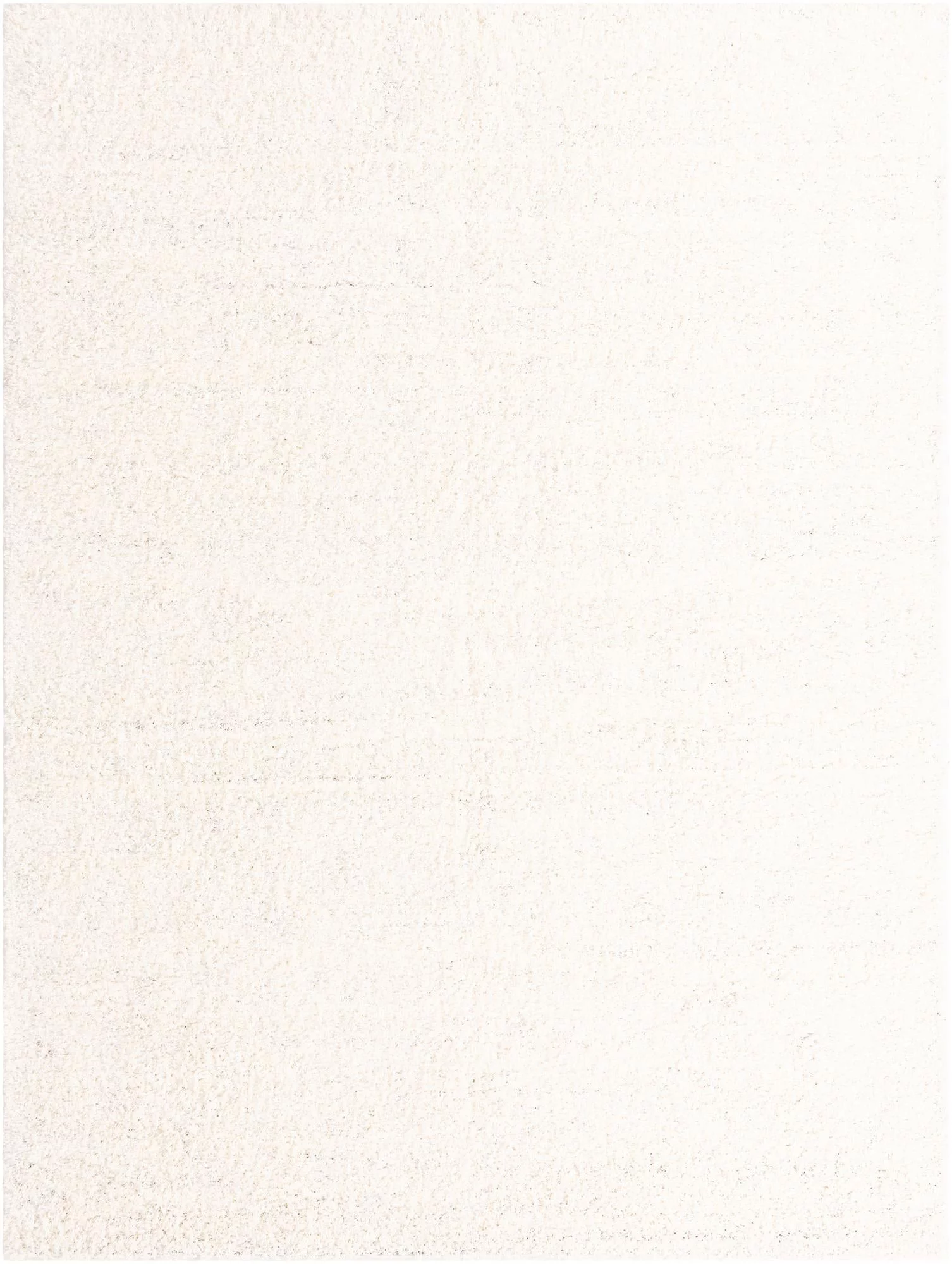 Unique Loom Solid Shag Rug Snow White 9' x 12' Rectangle Solid Modern Perfect For Living Room Bed Room Dining Room Office