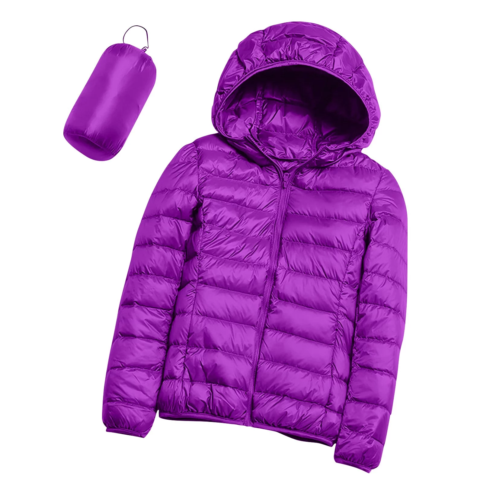 Mlqidk Outdoor Women’s Lightweight Packable Puffer Winter Jacket Insulated Puffy Hooded Coat for Snow Ski Hiking Travel