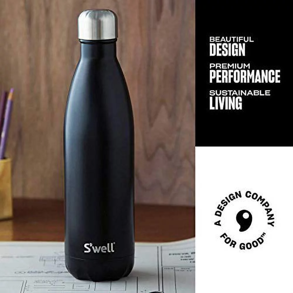 S'well Stainless Steel Water Bottle-25 Fl Oz-London Chimney-Triple-Layered Vacuum-Insulated Containers Keeps Drinks Cold for 48 Hours and Hot for 24-BPA-Free-Perfect for the Go, 25oz