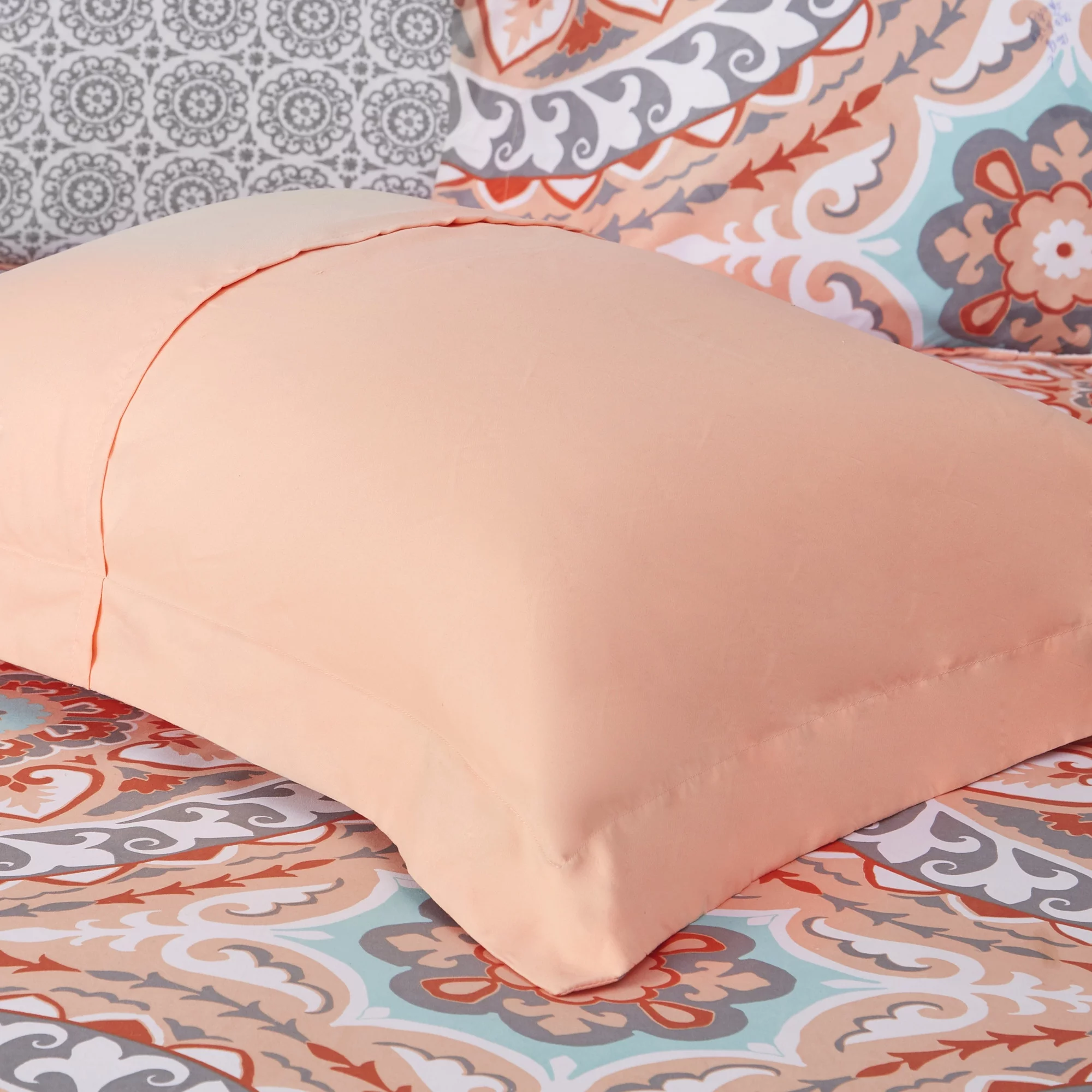 Home Essence Nepal Bed in a Bag Comforter Bedding Set, Orange, Twin-XL