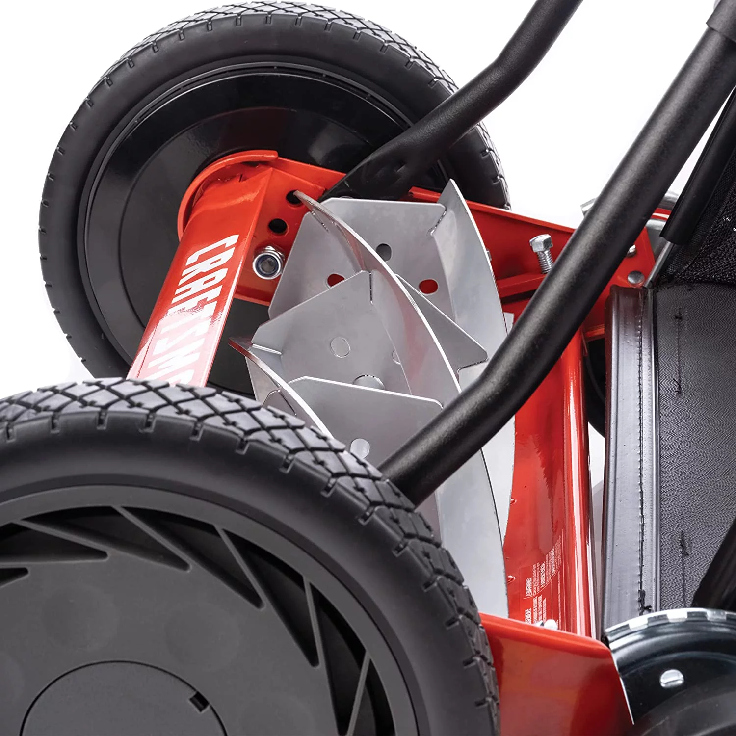 Dina 1816-18CR 18-Inch 5-Blade Push Reel Lawn Mower with Grass Catcher  Red