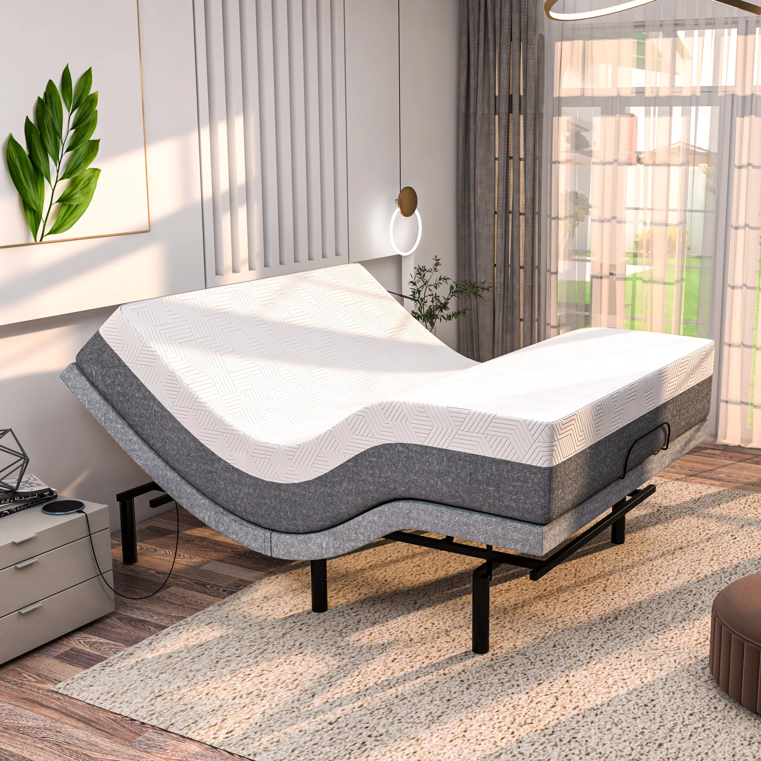Renanim Adjustable Bed Frame with 14