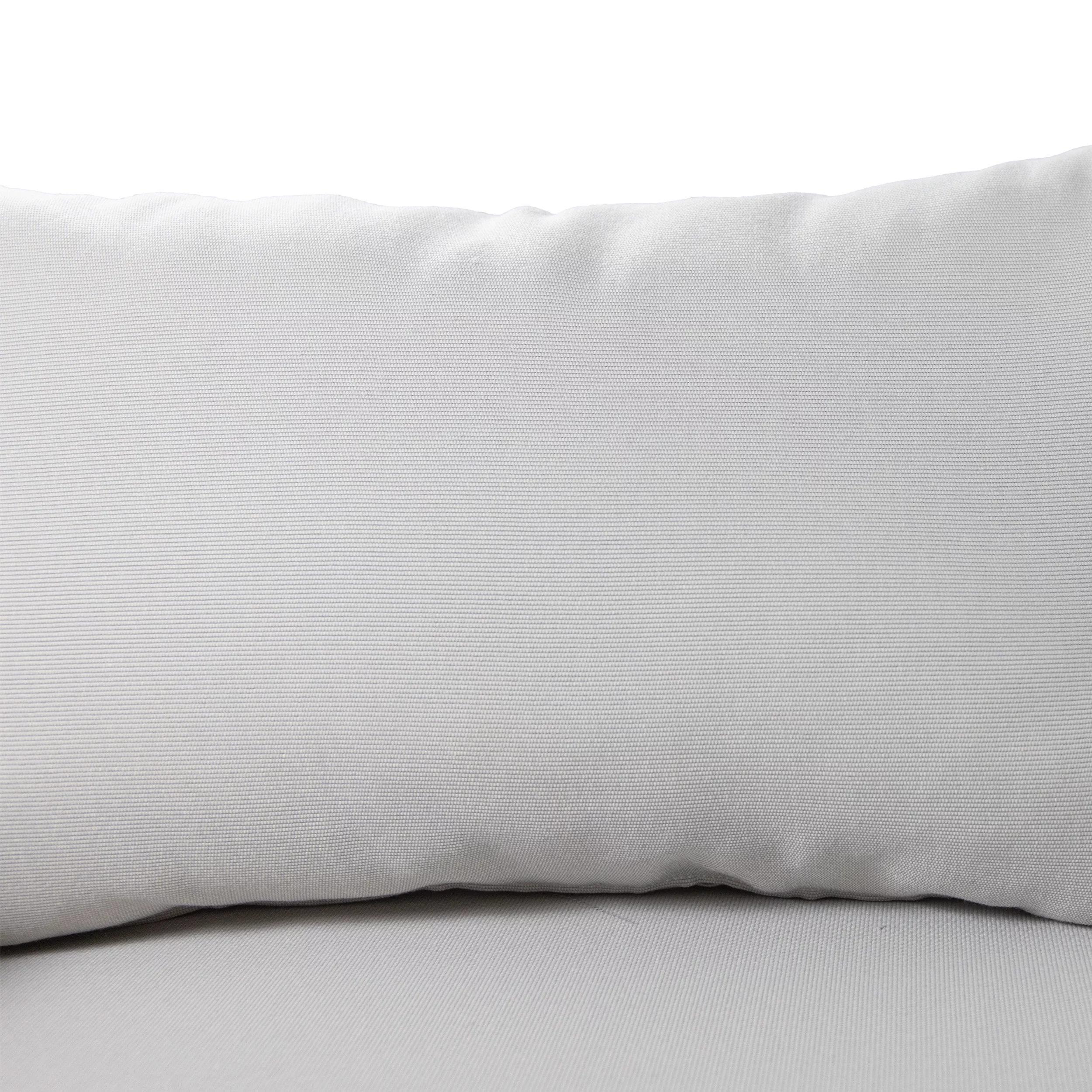 GDF Studio Bordeaux Outdoor Acacia Wood 3 Seater Daybed with Cushions, Teak and Light Gray