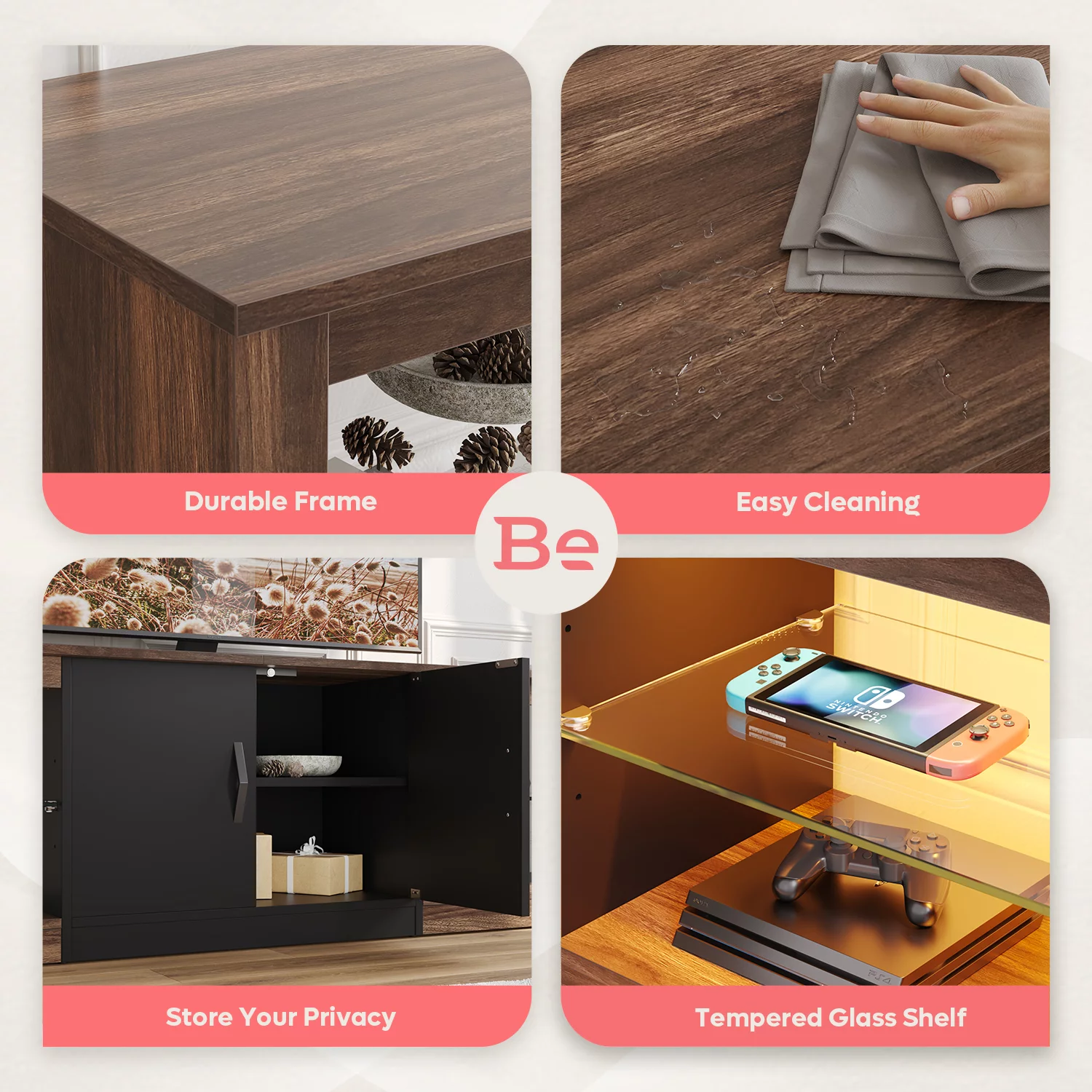 Bestier Modern TV Stand for TVs up to 75