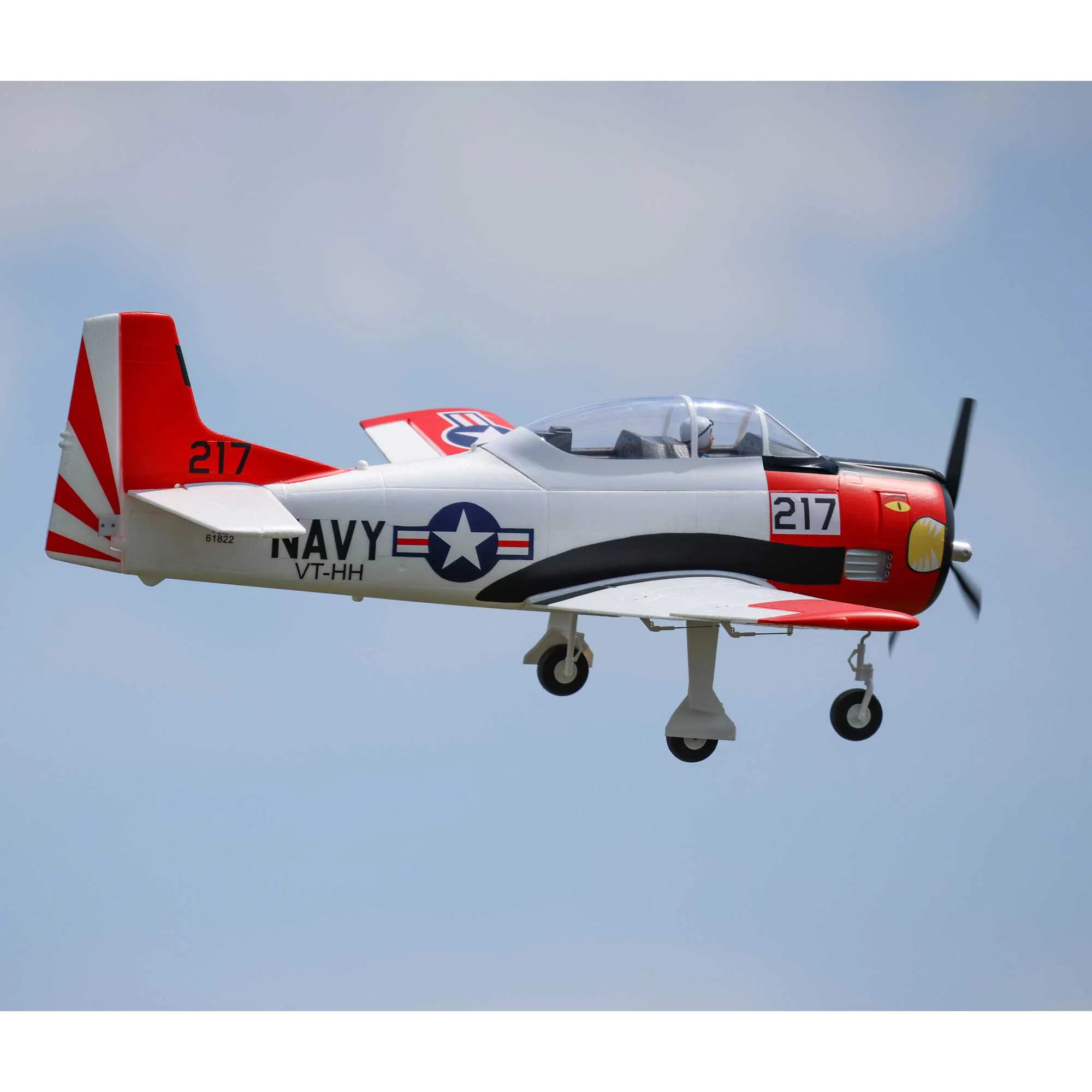 E-flite RC Airplane T-28 Trojan 1.2m BNF Basic Transmitter Battery and Charger Not Included with Smart EFL18350 Airplanes B&F Electric