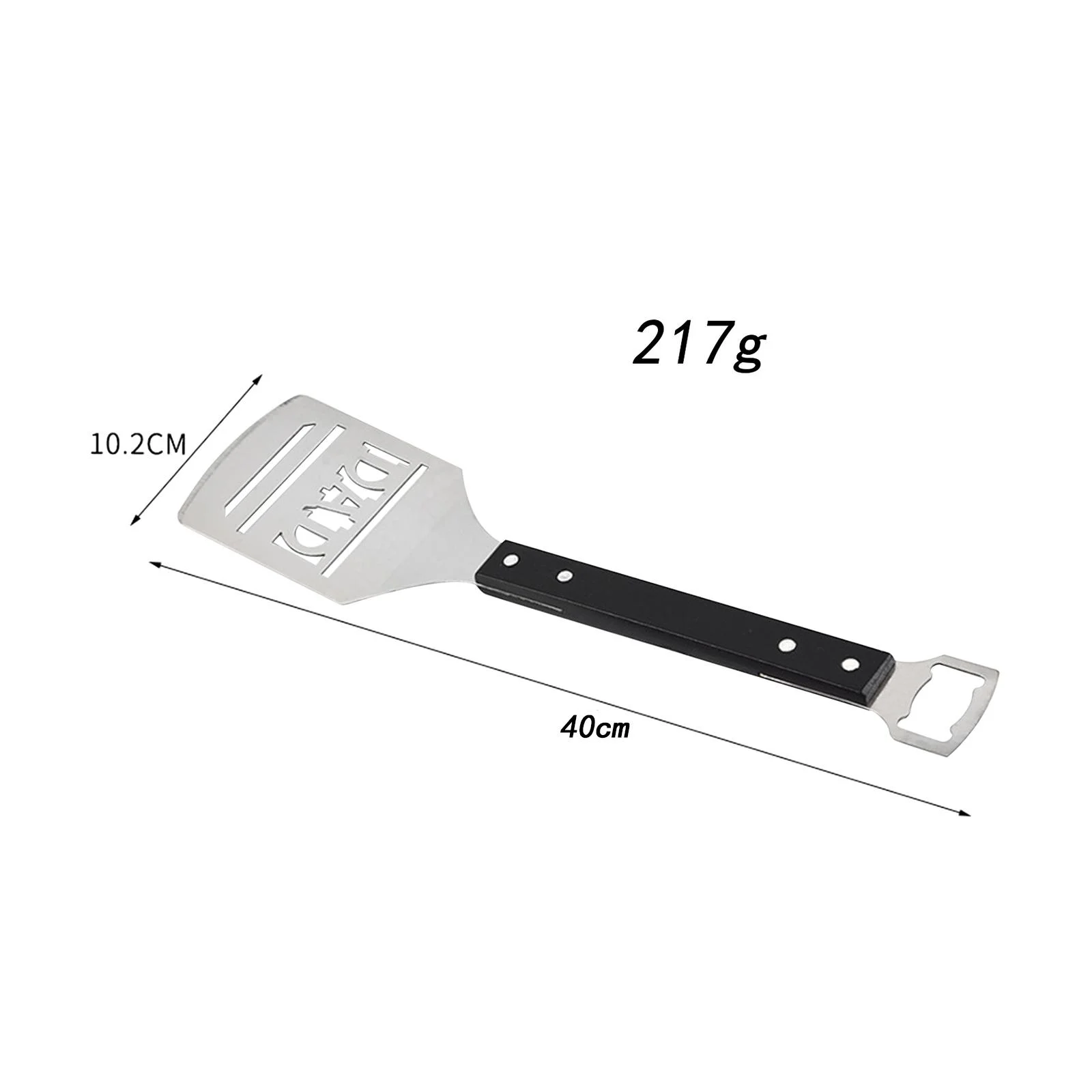 perfk BBQ Spatula Nice Dad Birthday Gift Grilling Accessories for Cooking Bread Salad black