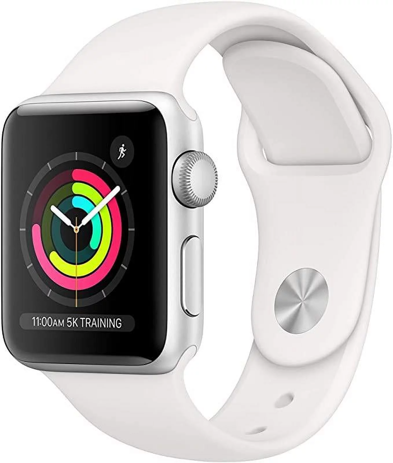 Restored Apple Watch Series 3 38MM Silver - Aluminum Case - White Sport Band (Refurbished)