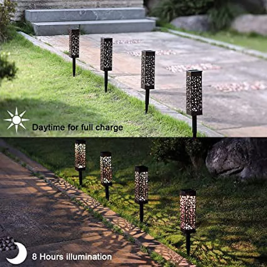 Maggift Solar LED Garden Lights - 8 Pcs Patio Lights - Automatic Decorative Landscape Lighting for Patio, Yard, and Garden