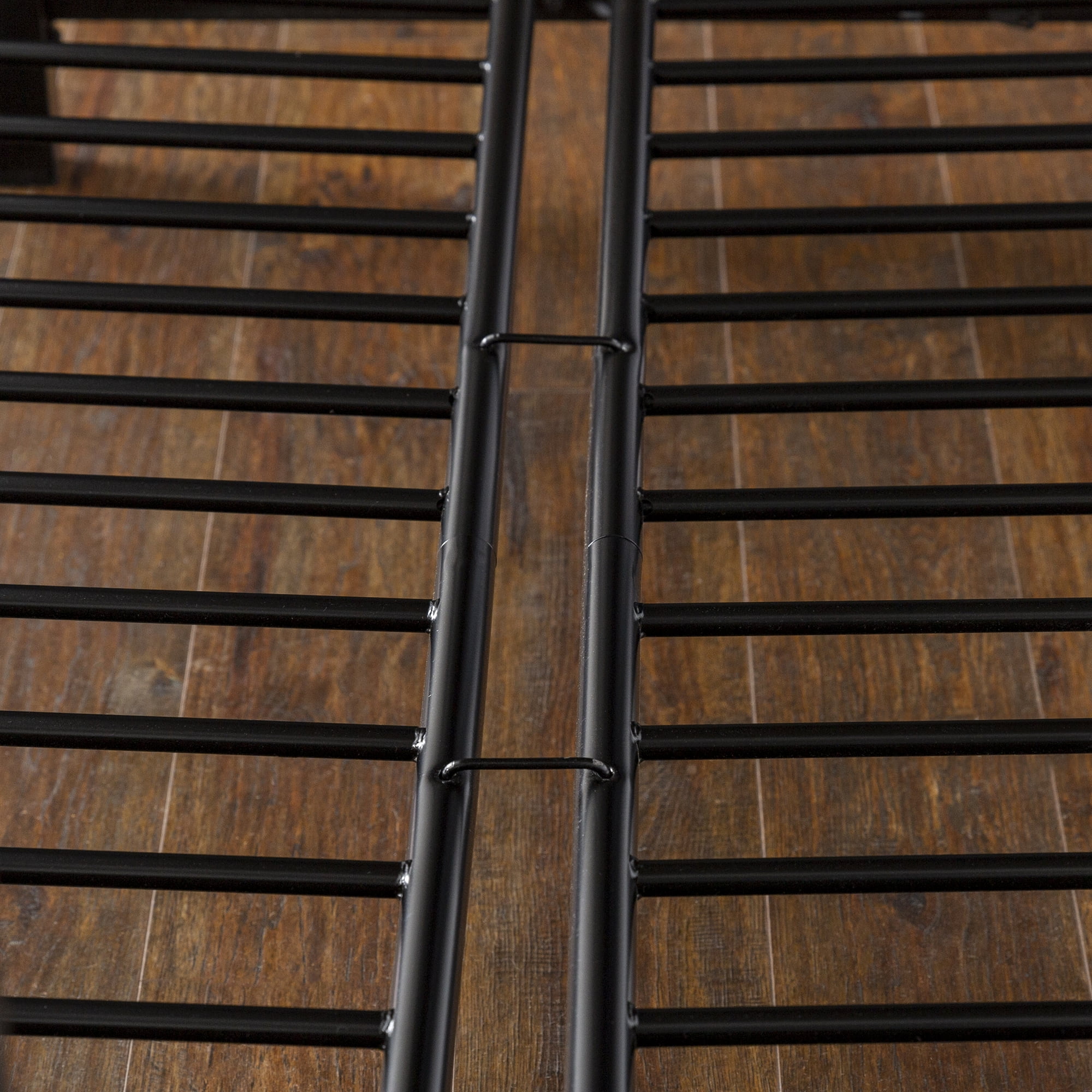 Walker Edison Premium Metal Twin Over Futon Bunk Bed - Black, Mattresses Not Included