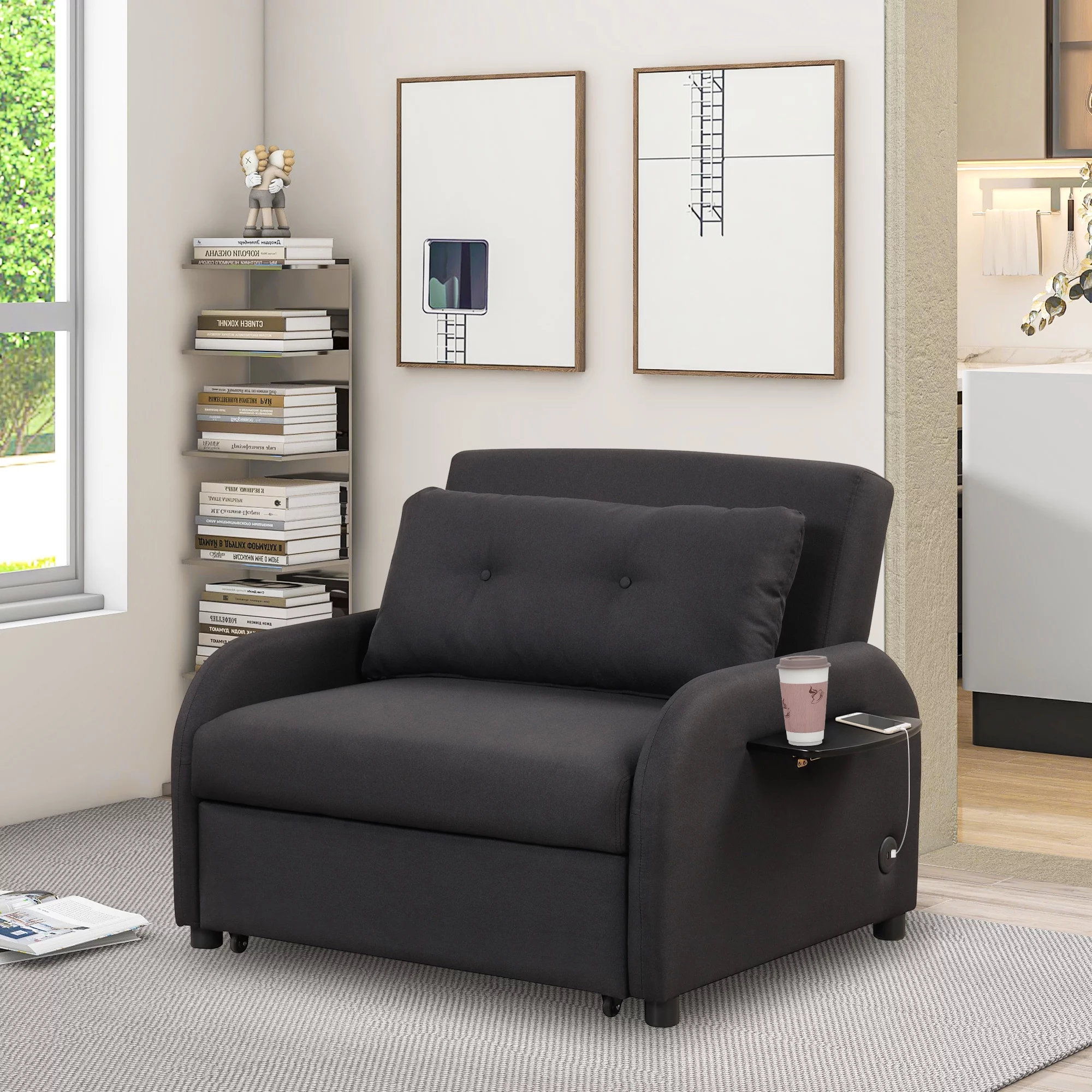 EUROCO 3-in-1 Sofa Bed Chair, 34.7