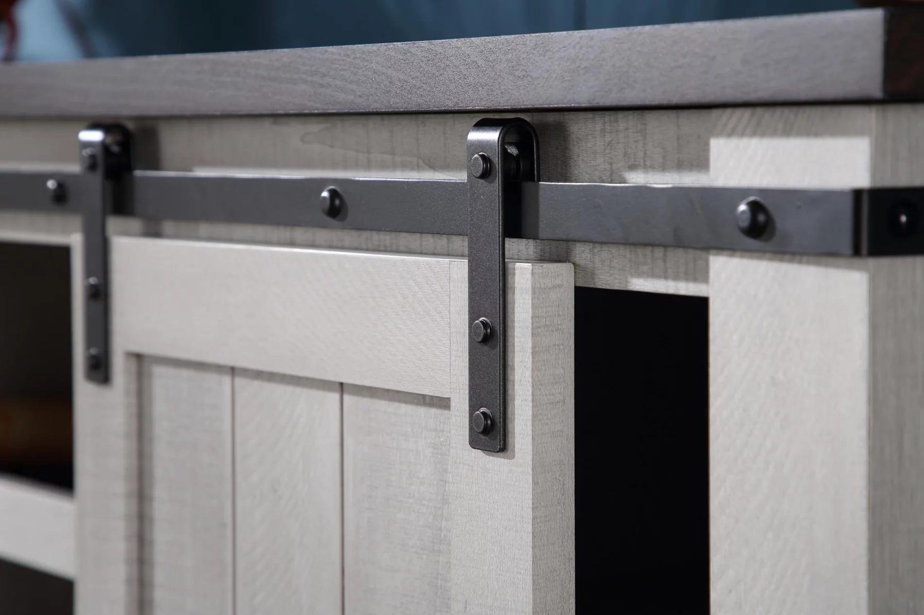 Bestliving Farmhouse Barn Door TV Stand for TVs up to 60