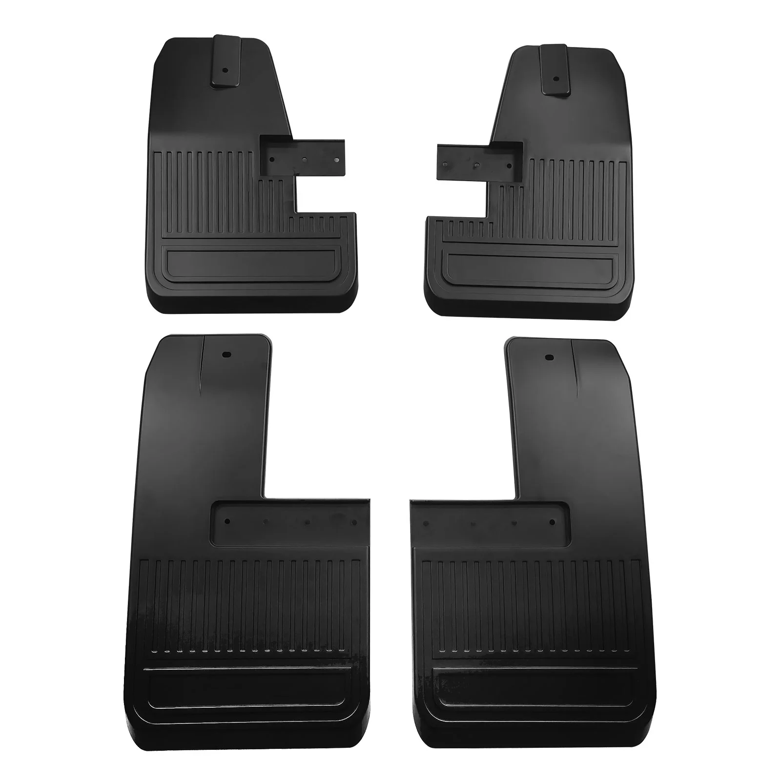 Ikon Motorsports Compatible With 2021-2023 Ford Bronco Mud Flaps 4PCS Black PP Front Rear Left Right Splash Mud Guard Mudguard Mudflaps