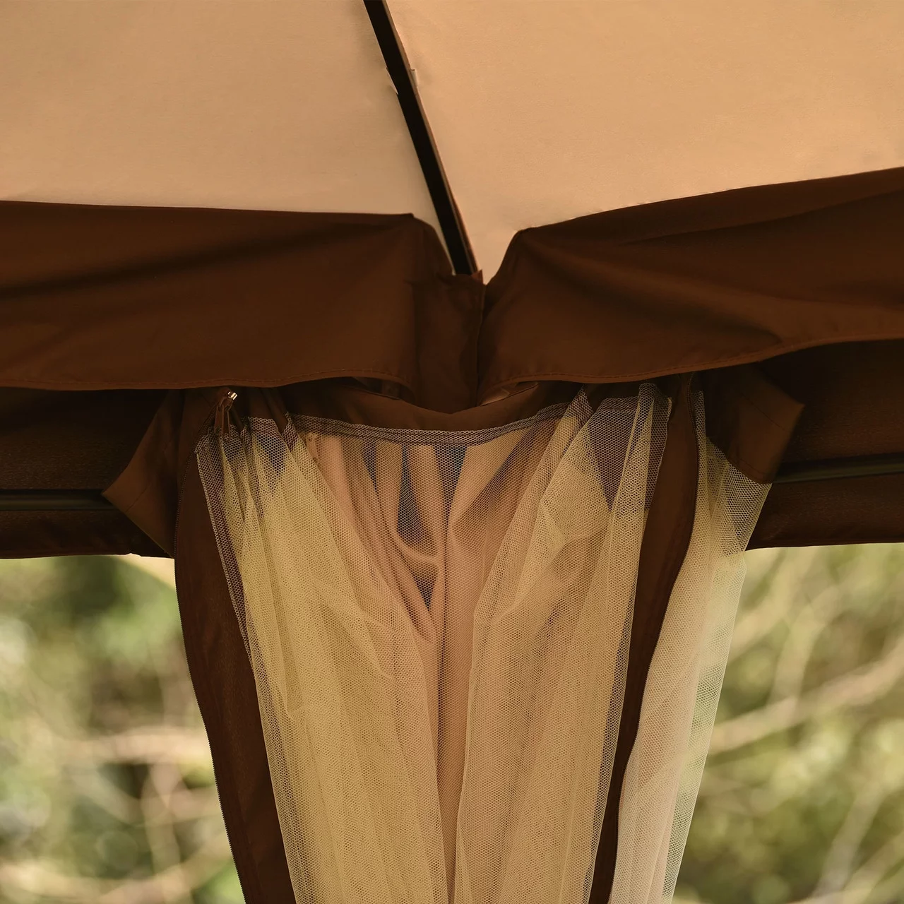 Patio Outdoor Gazebo - Double Roof Canopy with Mosquito Netting | 9.8 Ft. W x 11.8 Ft. D