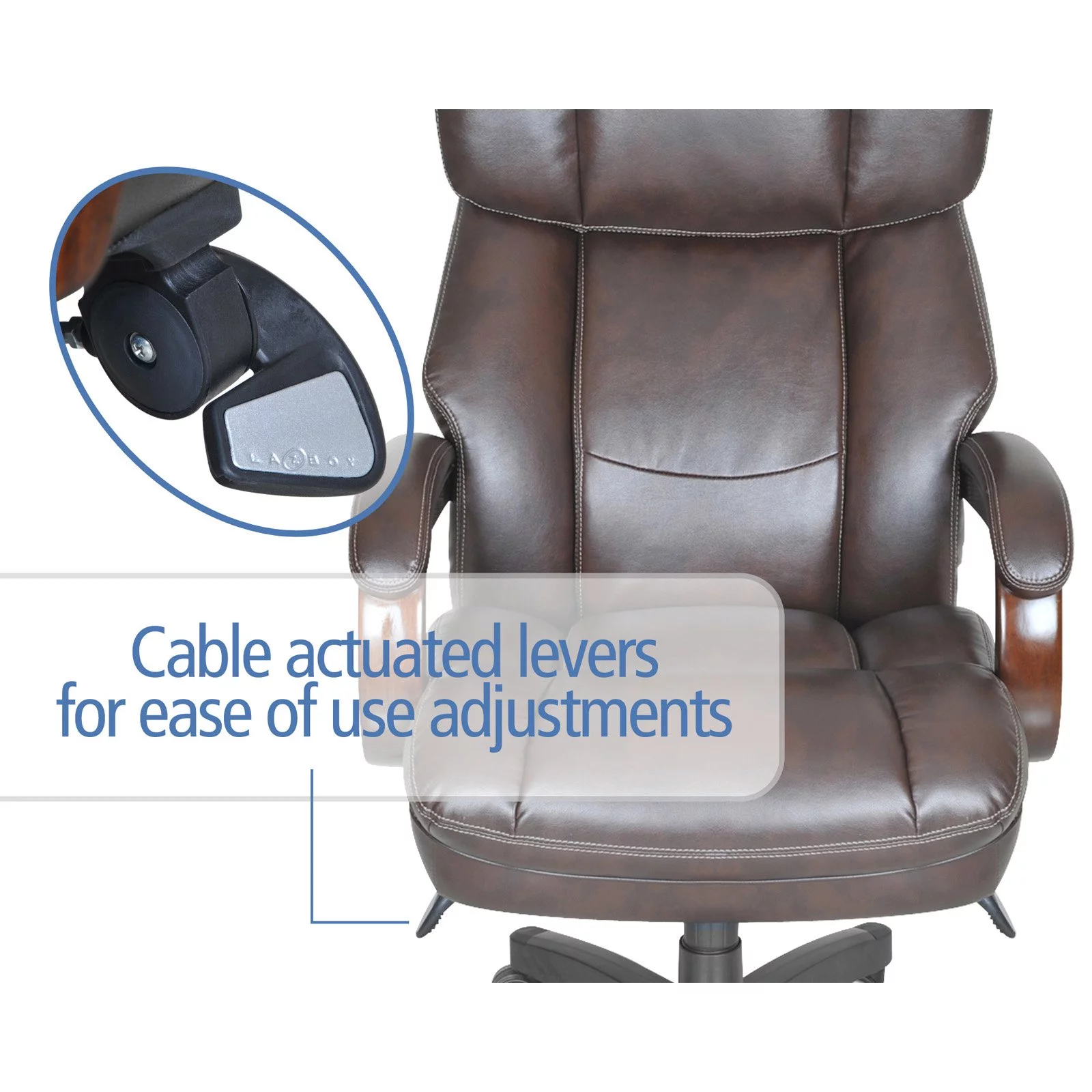 La-Z-Boy Fairmont Big and Tall Executive Office Chair - Biscuit