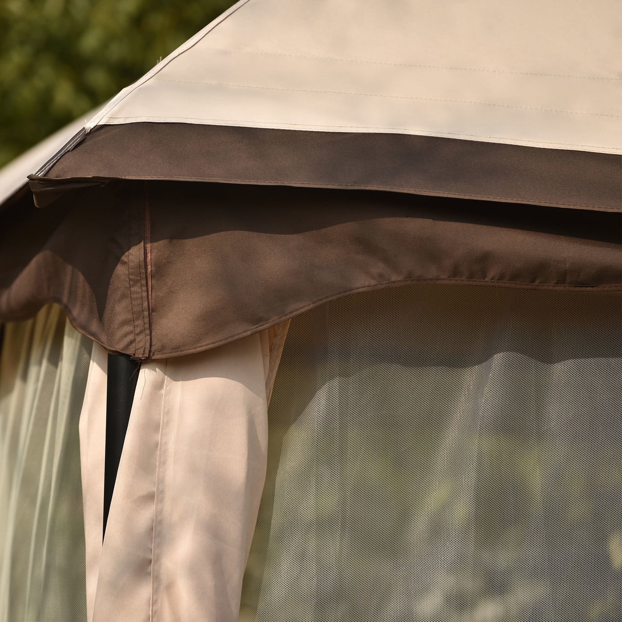 Patio Outdoor Gazebo - Double Roof Canopy with Mosquito Netting | 9.8 Ft. W x 11.8 Ft. D