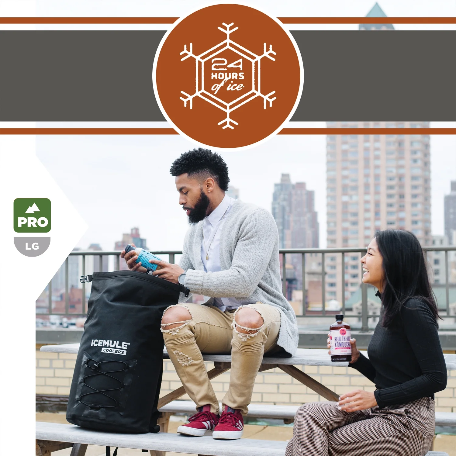 IceMule Pro XLarge 33 Liter 24 Can Soft Insulated Waterproof Backpack Cooler Bag