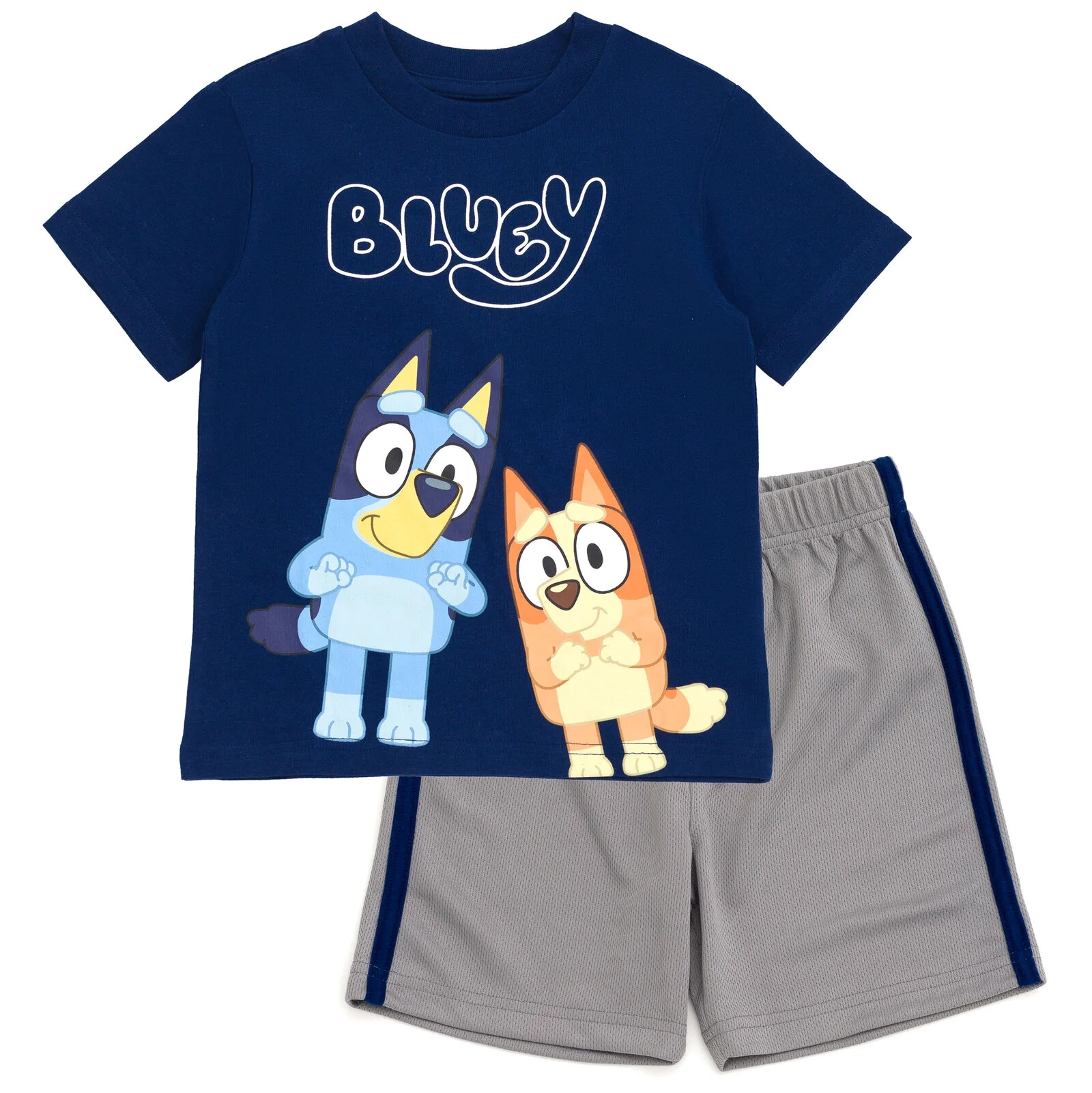 Bluey Bingo Little Boys T-Shirt and Mesh Shorts Outfit Set Infant to Little Kid