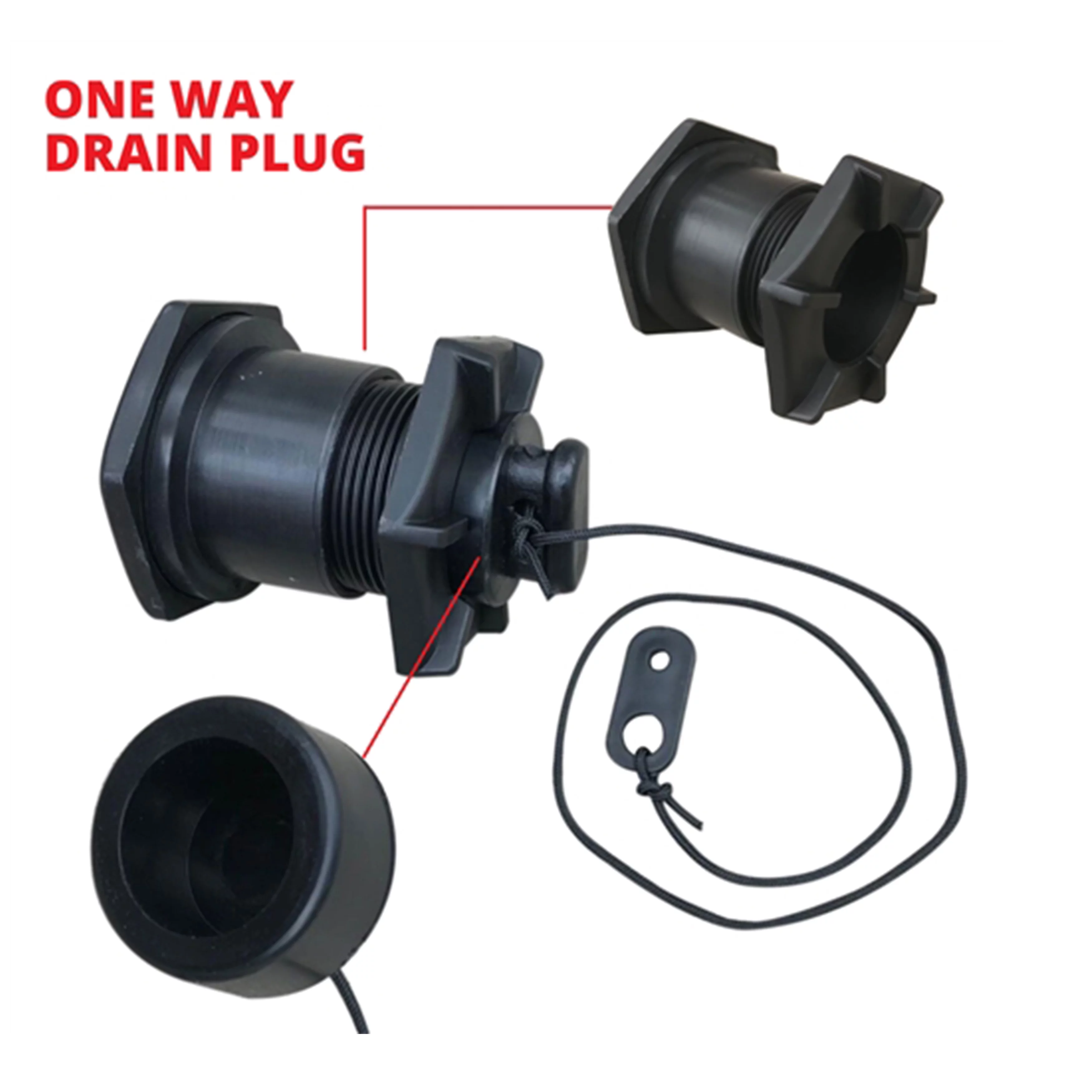 ALEKO Inflatable Air Floor Fishing Boat - 8.4 Foot - Black