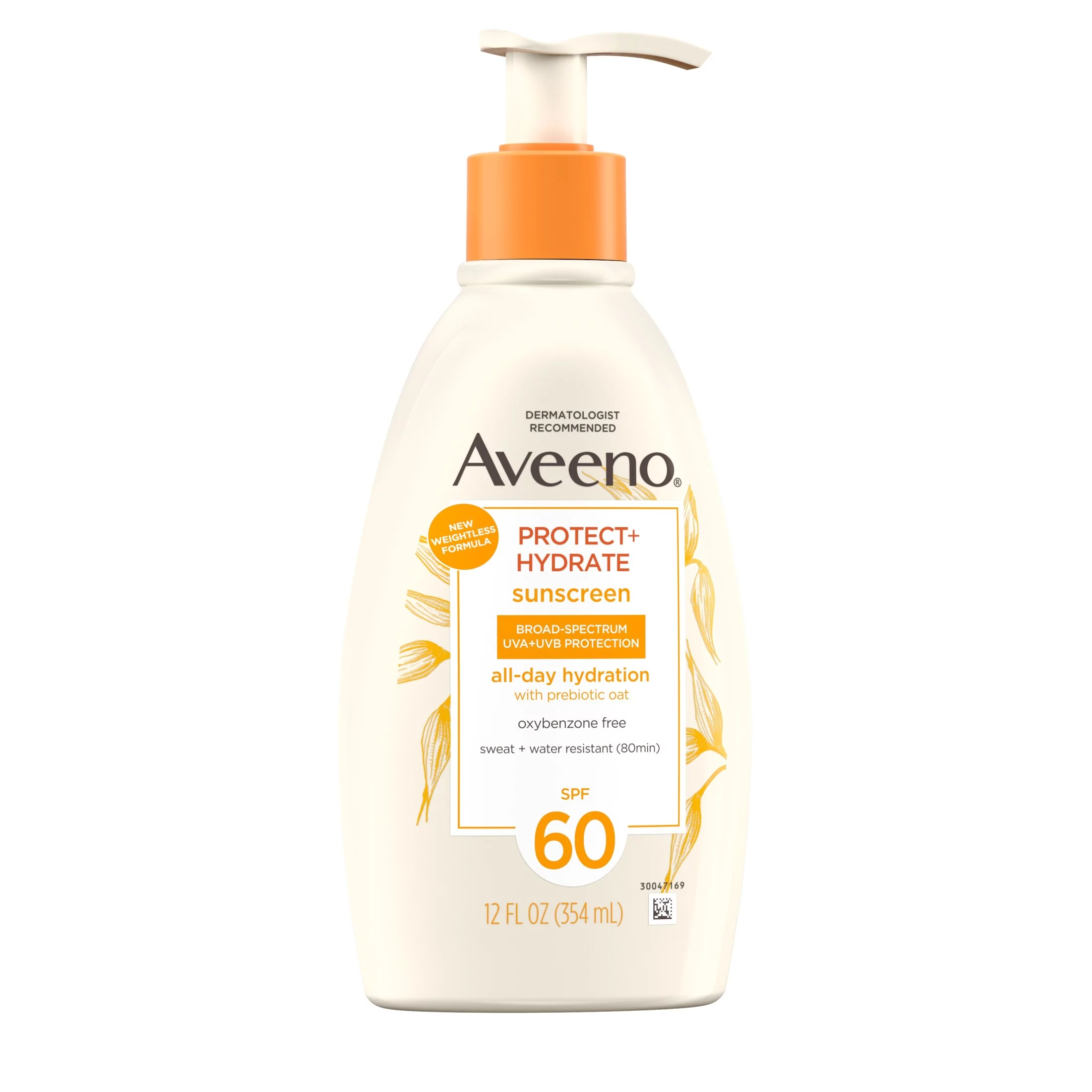 Aveeno Protect + Hydrate Body Sunscreen Lotion, SPF 60, 12.0 fl. oz