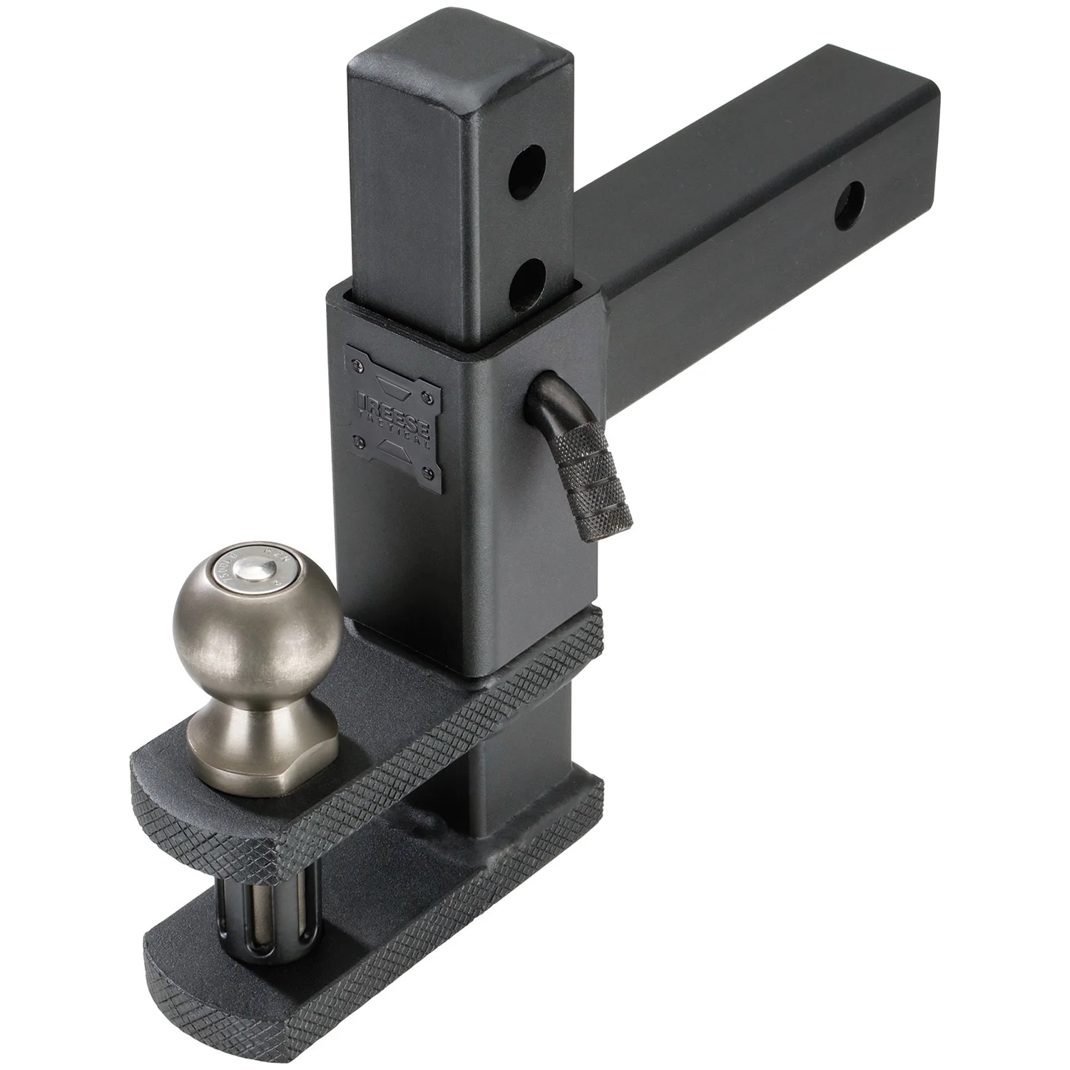 Reese 7089444 Adjustable Trailer Hitch Ball Mount (2 Inch Trailer Ball), Fits, 2 Inch Square Receiver, 7.25 Inch Drop, 6,000 lbs. Capacity, Black