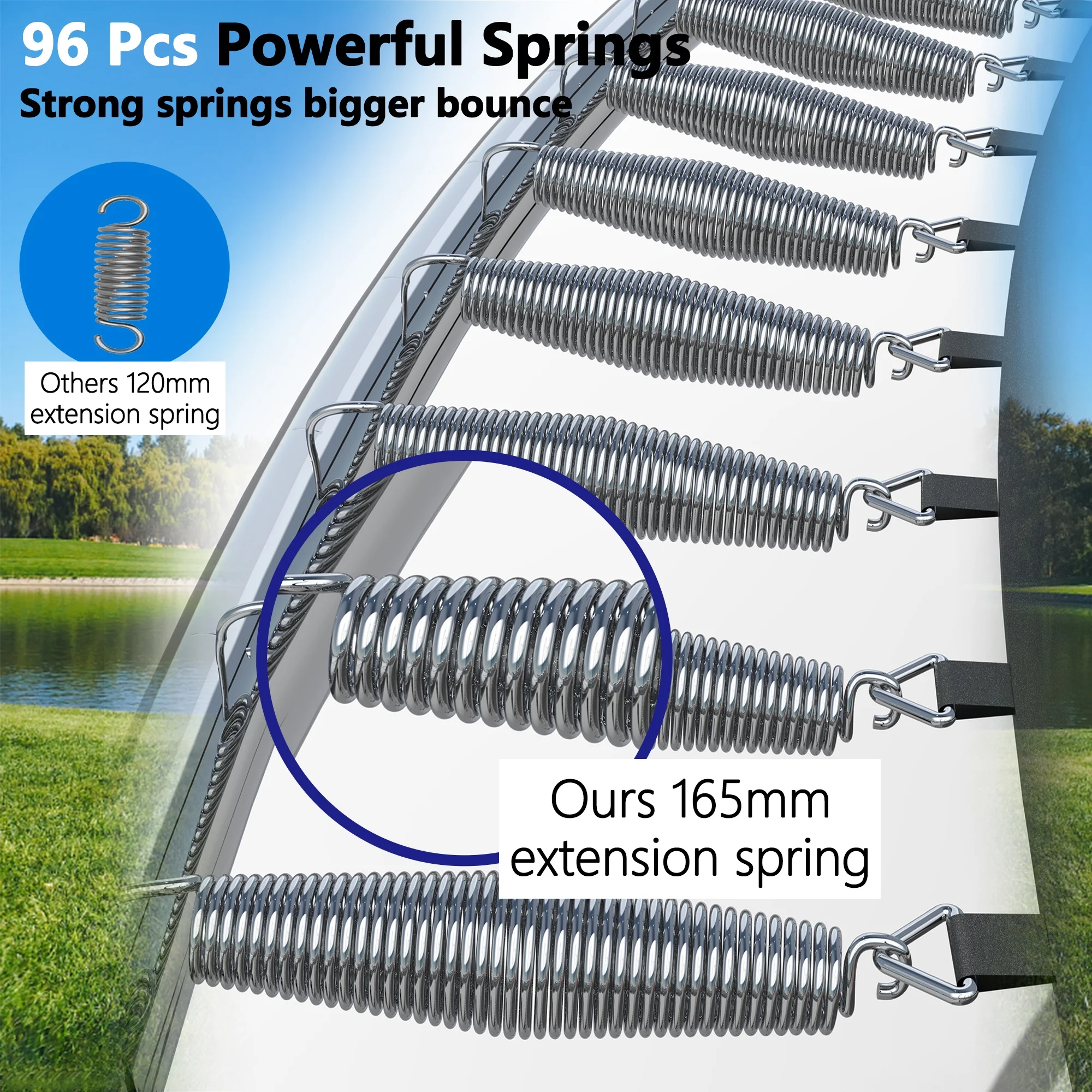 EUROCO 1300LB 15FT Trampoline for Adults and Kids, Trampoline with Enclosure ,Ladder,Basketball Hoop,Heavy Duty Recreational Trampoline Capacity for 7-8 Kids