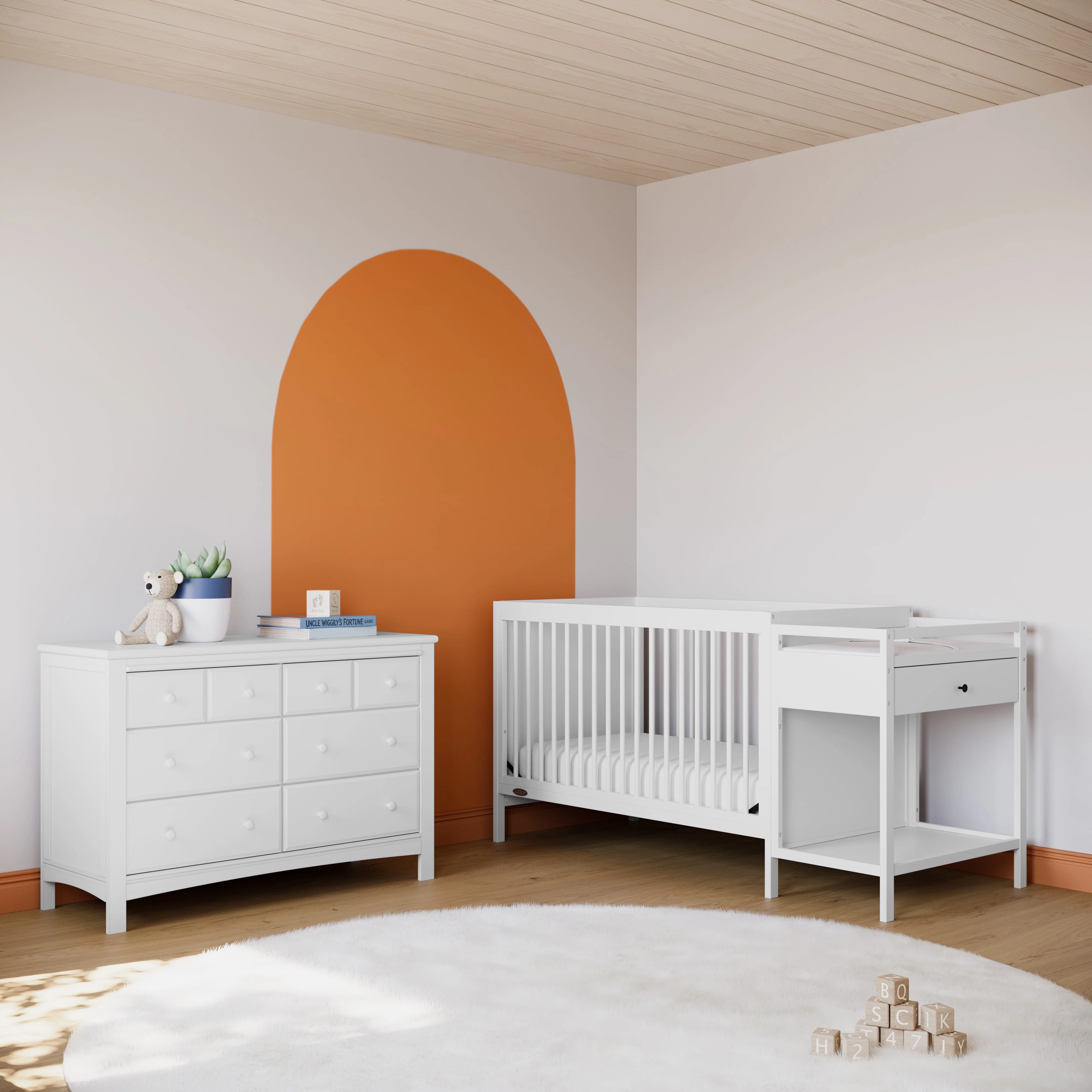 Graco Benton 6-Drawer Double Dresser, White