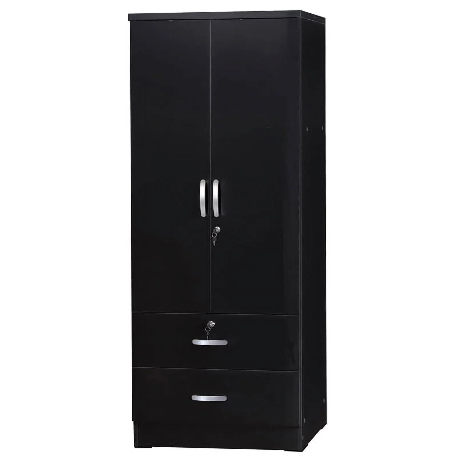 Home Square 3-Piece Set with Queen Bed Wardrobe Armoire & 2-Drawer Nightstand