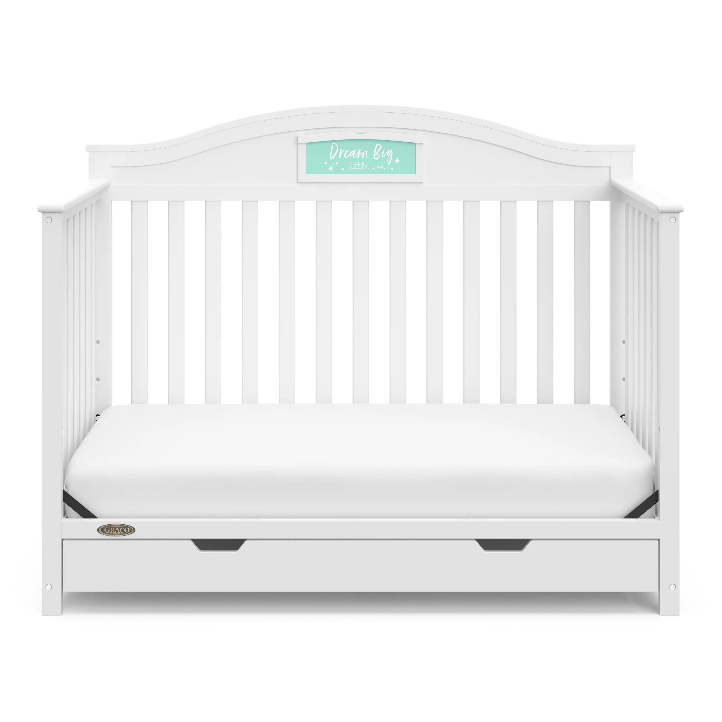 Graco Story 5-in-1 Convertible Baby Crib with Drawer, White