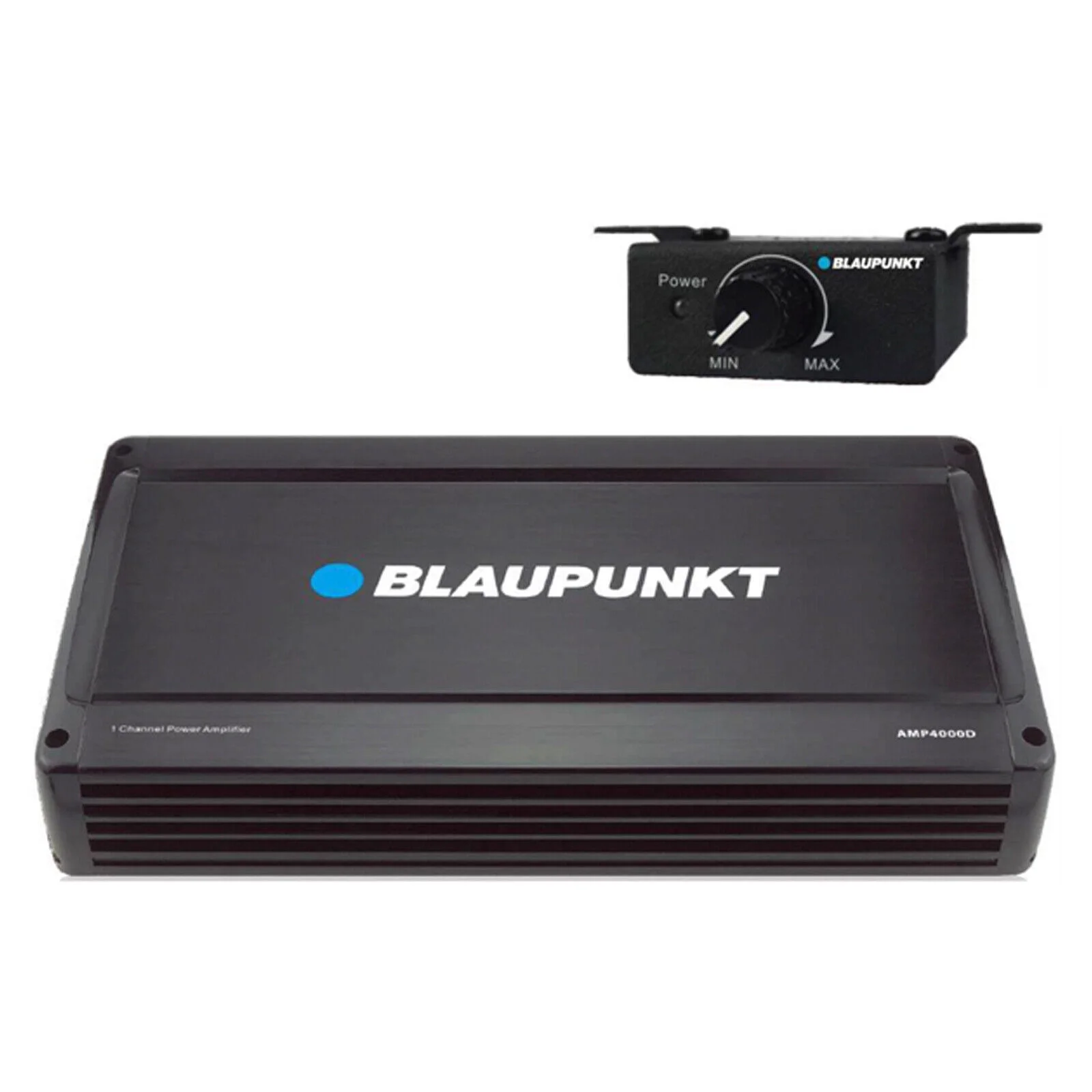 Blaupunkt AMP4000D 4000W Max 1-CH Monoblock Class D Stereo Car Audio Amplifier Bundle