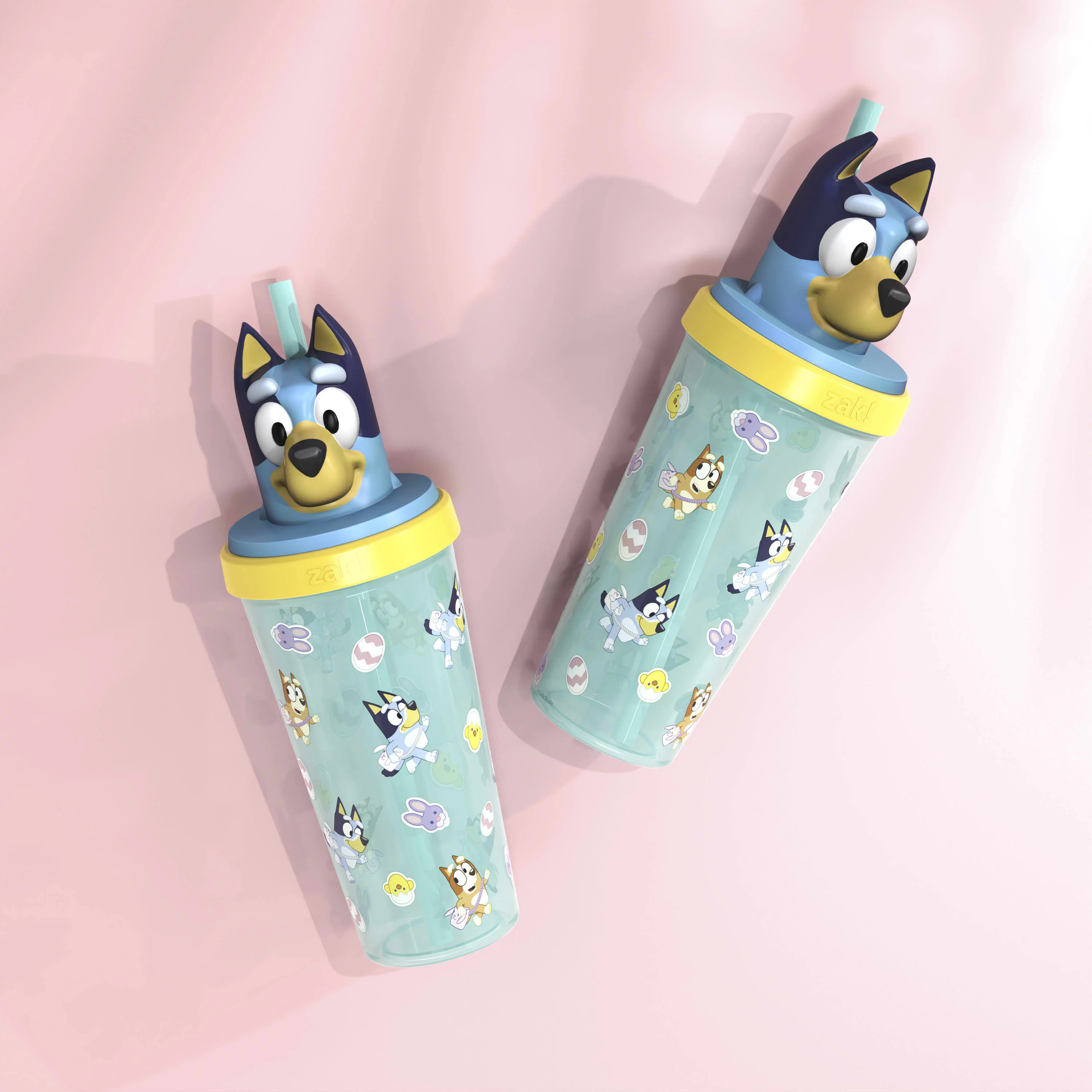 Bluey & Friends 18 oz. Plastic Tumbler with Straw and Sculpted Lid