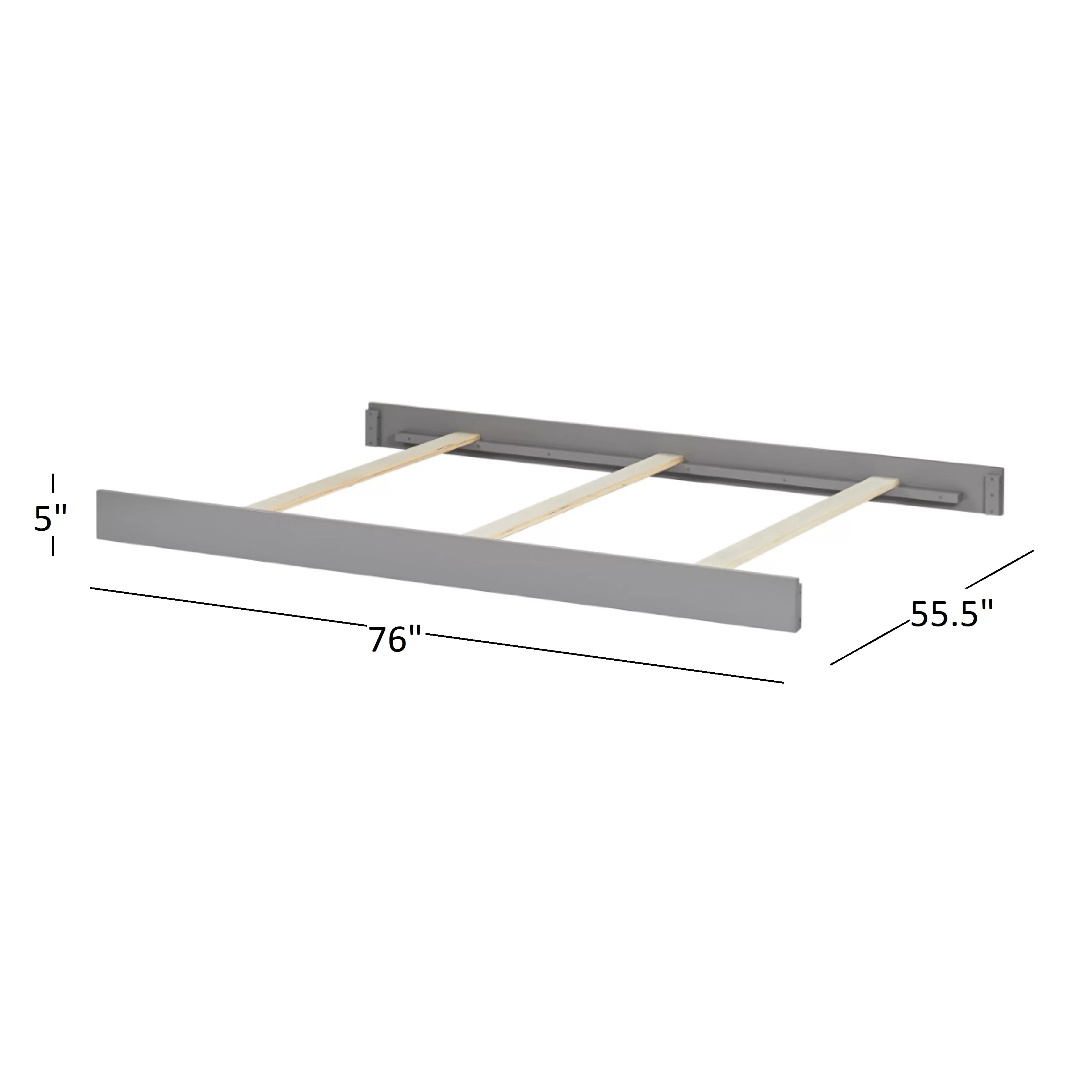 Oxford Baby Full Bed Conversion Kit for Harper 4-in-1 Convertible Crib, Dove Gray