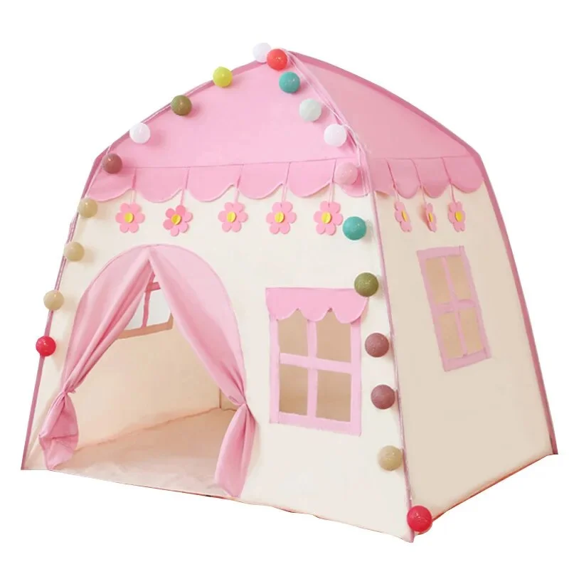 Kids Tent Pink Blue Kids Play House Children Indoor Outdoor Toy House Portable Baby Play House Children Tent Teepee Tent Enfant pink