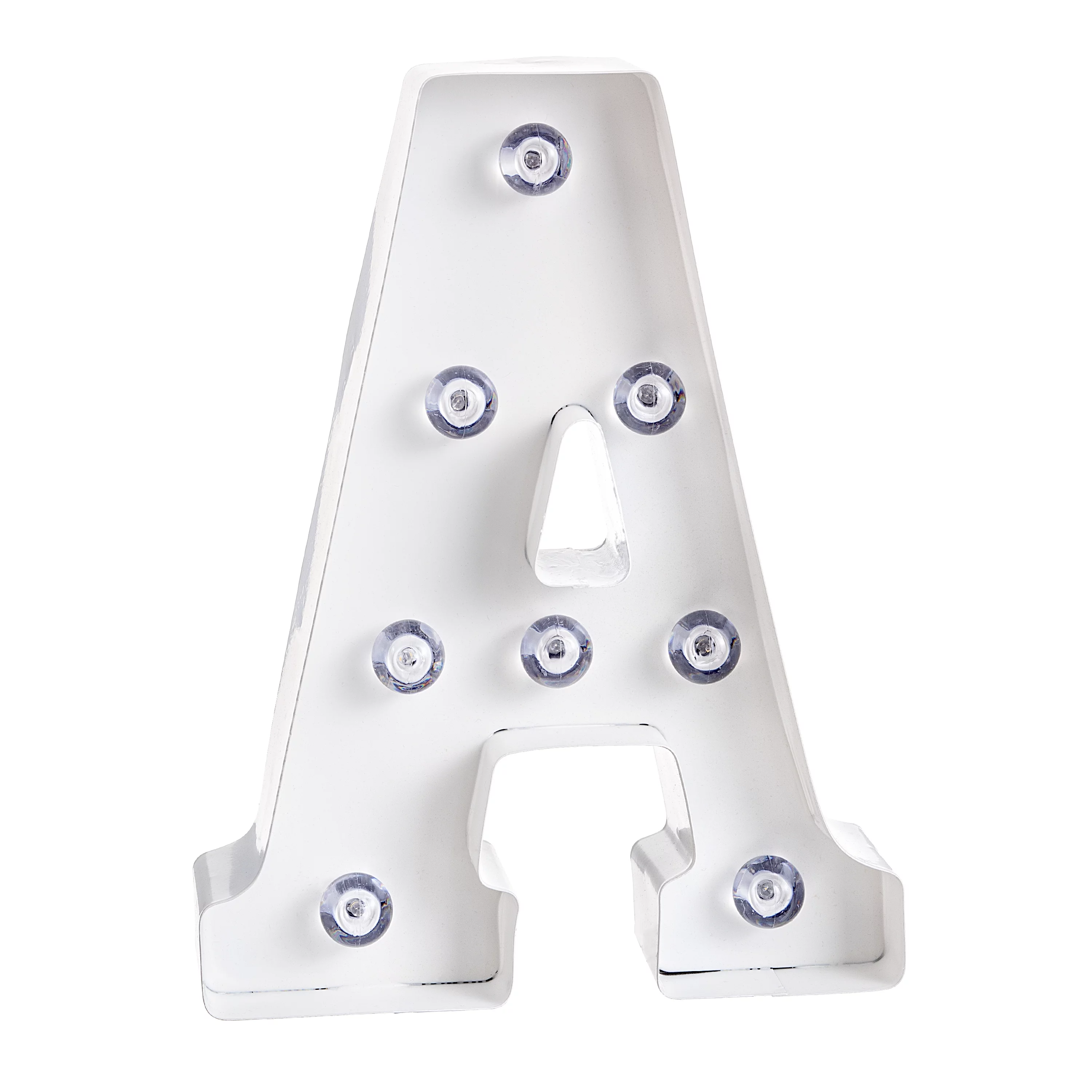 Darice White Light Up Marquee Letter A, 9.875 inches
