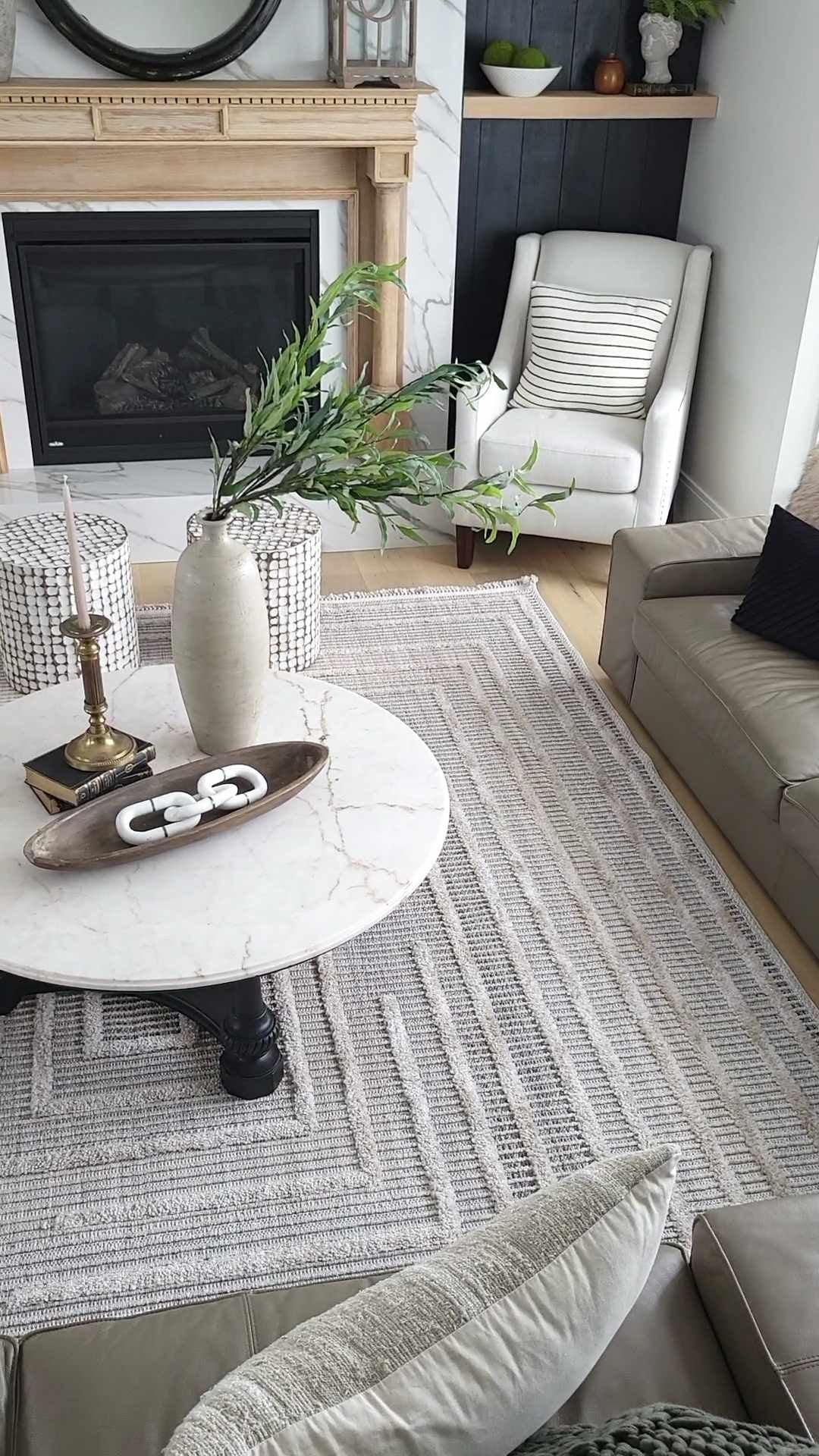 Hauteloom Lunao Farmhouse Living Room Bedroom Moroccan Square Pattern Abstract Area Rug - Soft Shaggy High Low Carpet - High Pile - Bohemian, Boho - Gray, Brown, Beige, Cream - 7'10